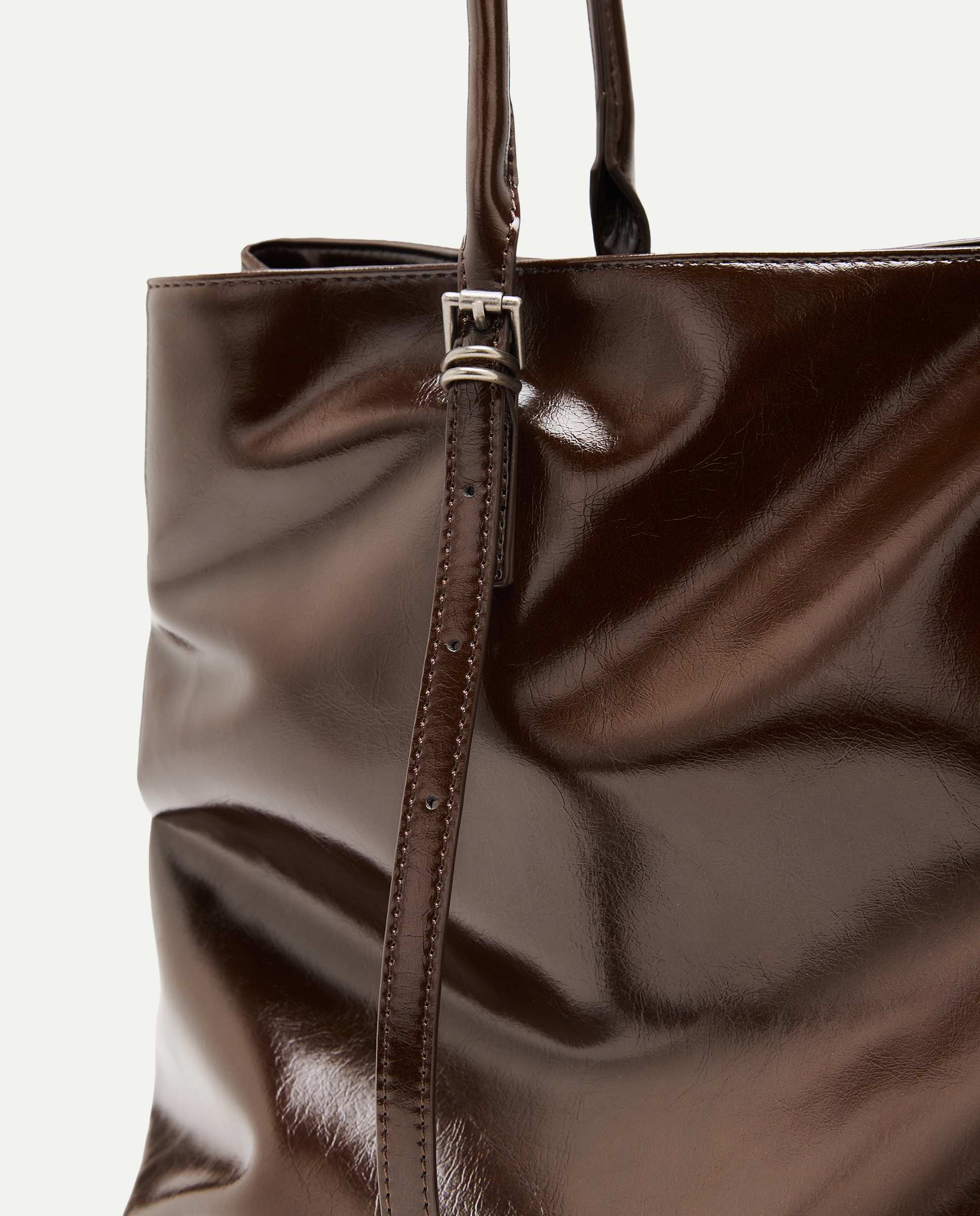 Bolso shopper liso - Jo & Mr. Joe - Chocolate Chocolate-4