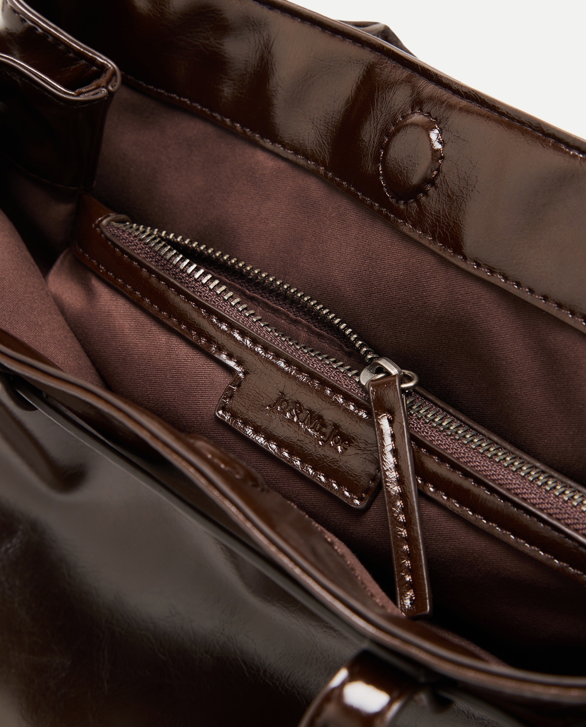 Bolso shopper liso - Jo & Mr. Joe - Chocolate Chocolate-4
