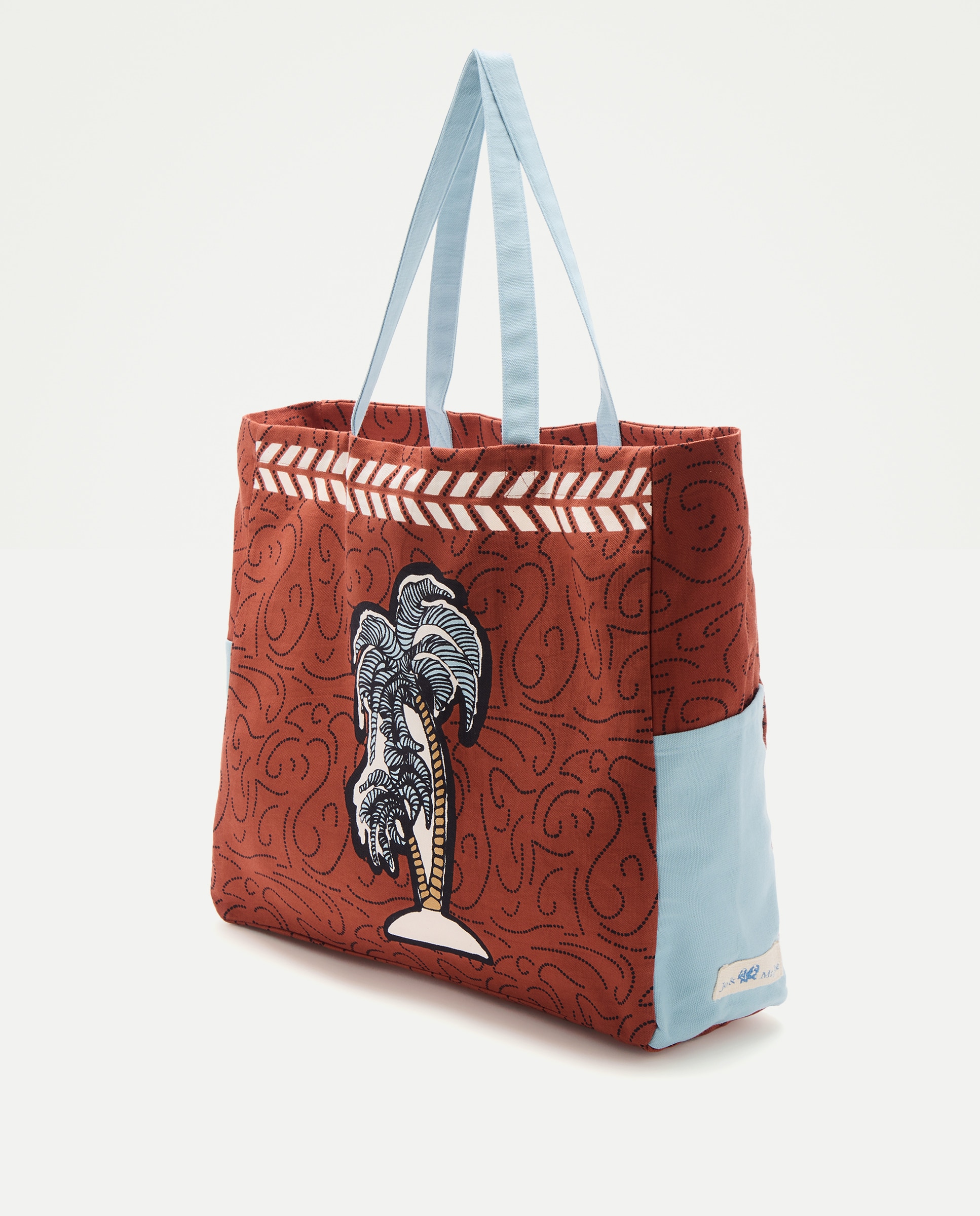 Saco de Praia com Estampado 770 Terracota-2