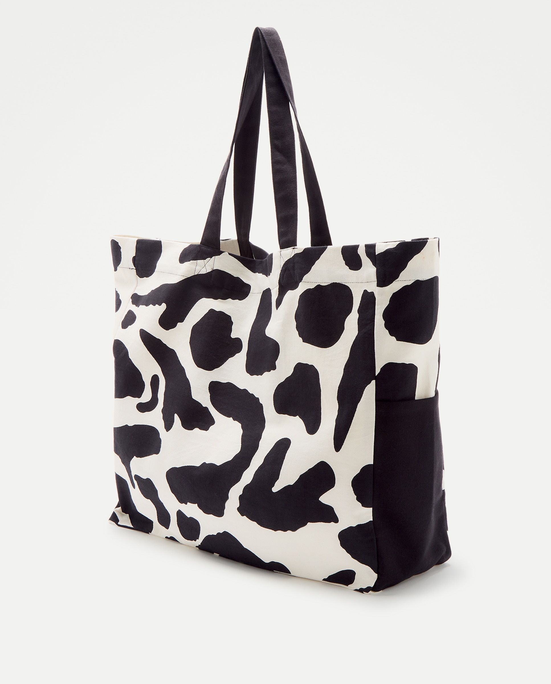Saco de Praia com Estampado de Manchas 120 Cru-2