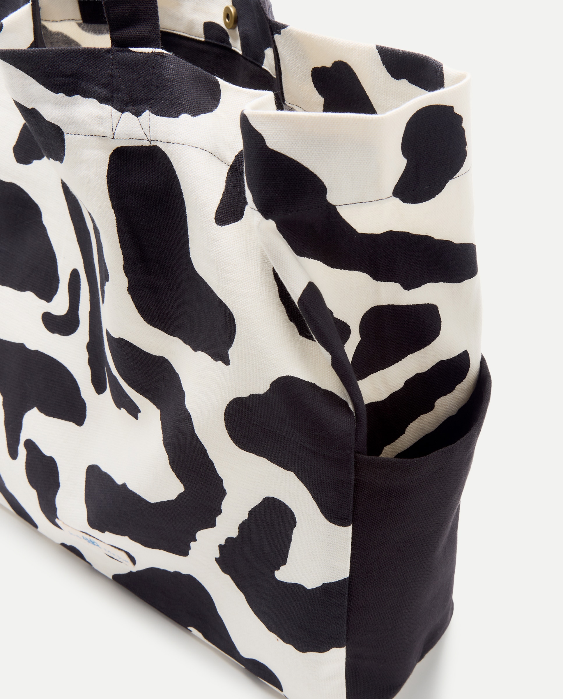 Saco de Praia com Estampado de Manchas 120 Cru-3