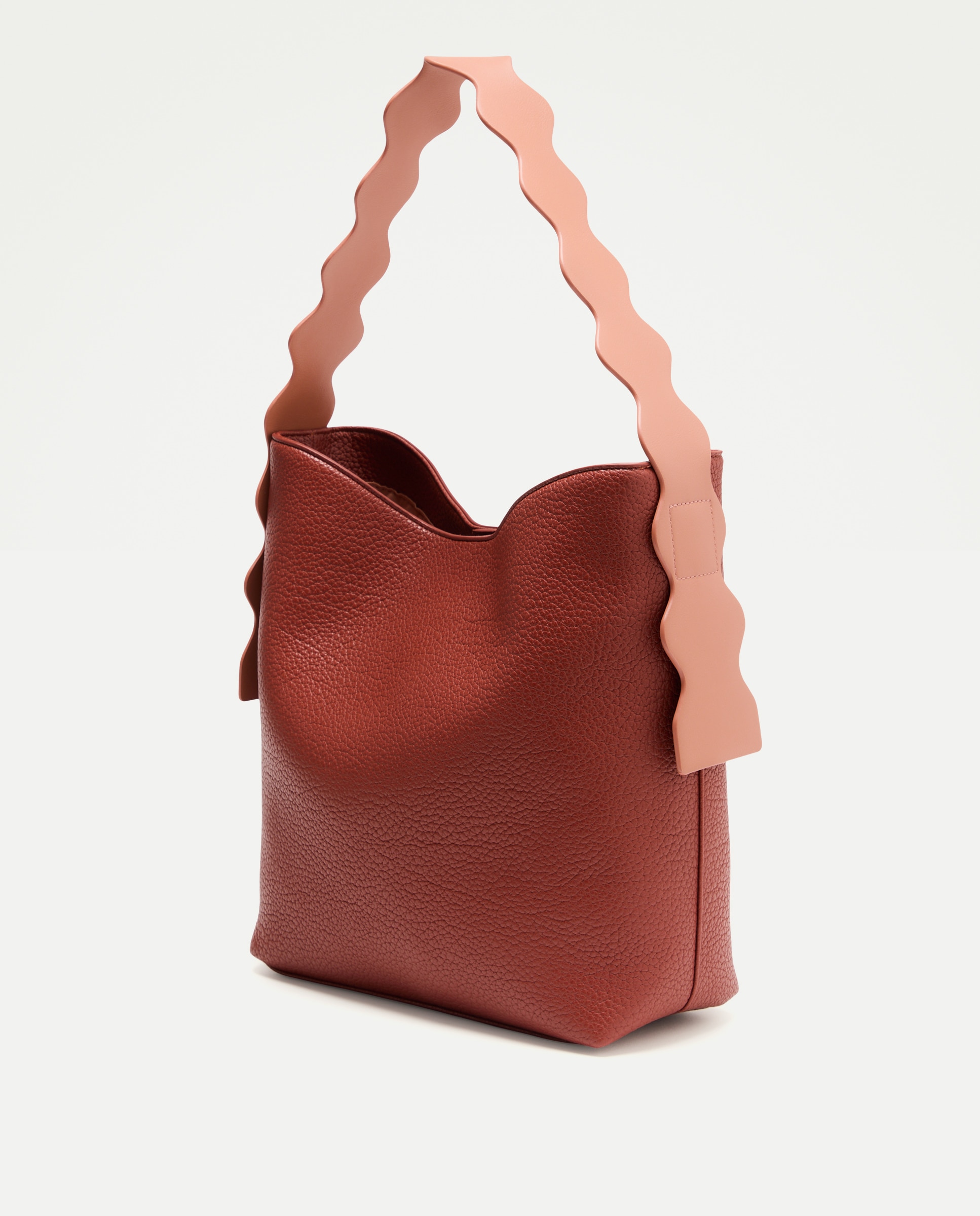 Mala de Ombro com Alça Ondulada 770 Terracota-2