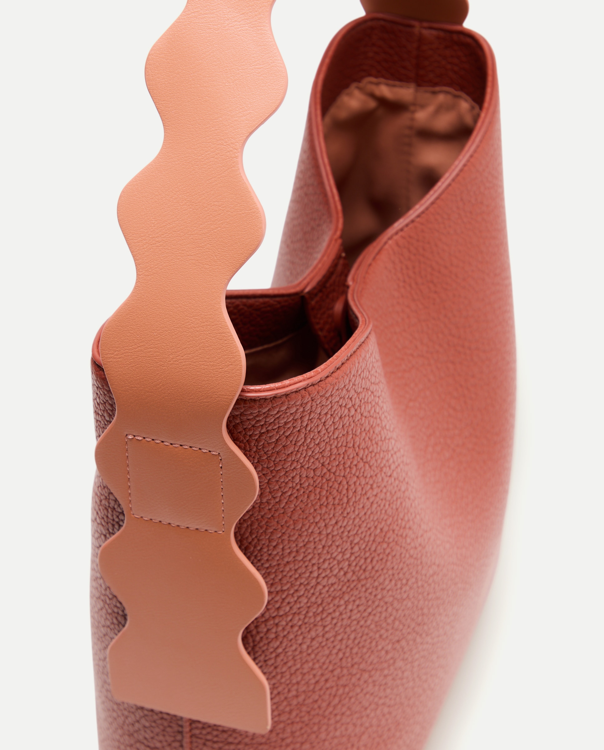 Mala de Ombro com Alça Ondulada 770 Terracota-4