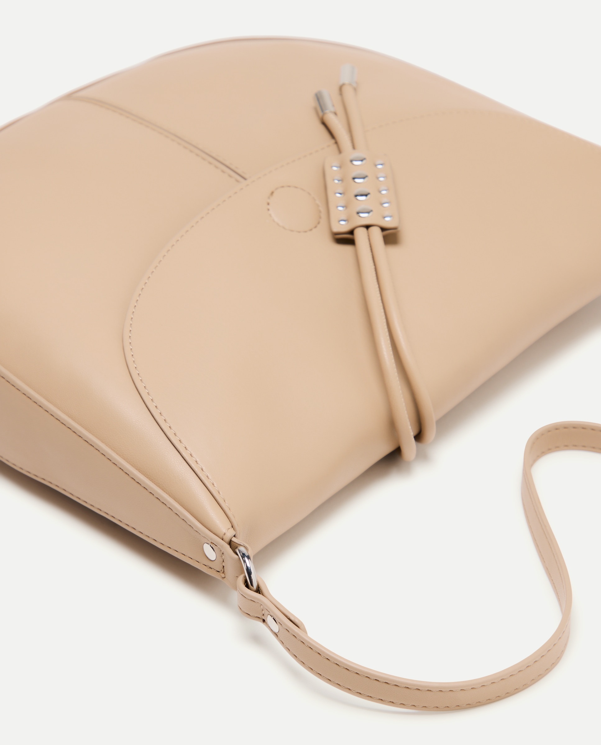Imagen 4 de Bolso de hombro con detalle de tachas - Jo & Mr. Joe - Negro Gris claro