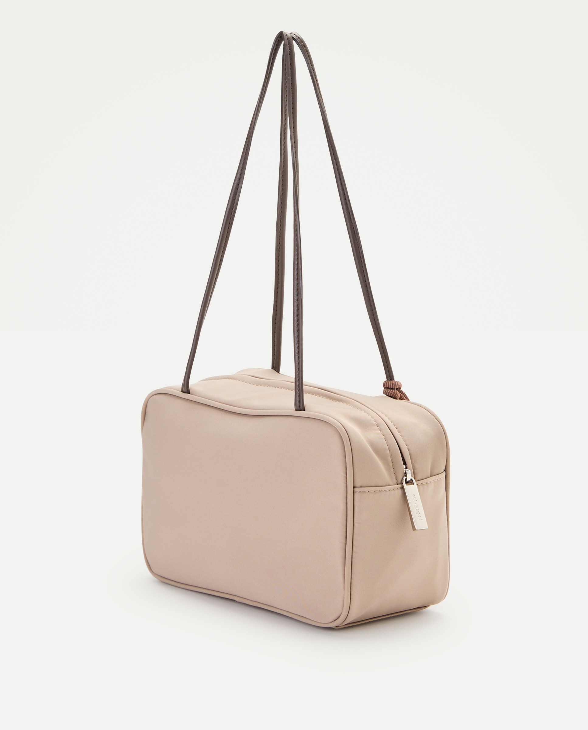 Mala Hobo de Nylon com Conta 120 Cru-2