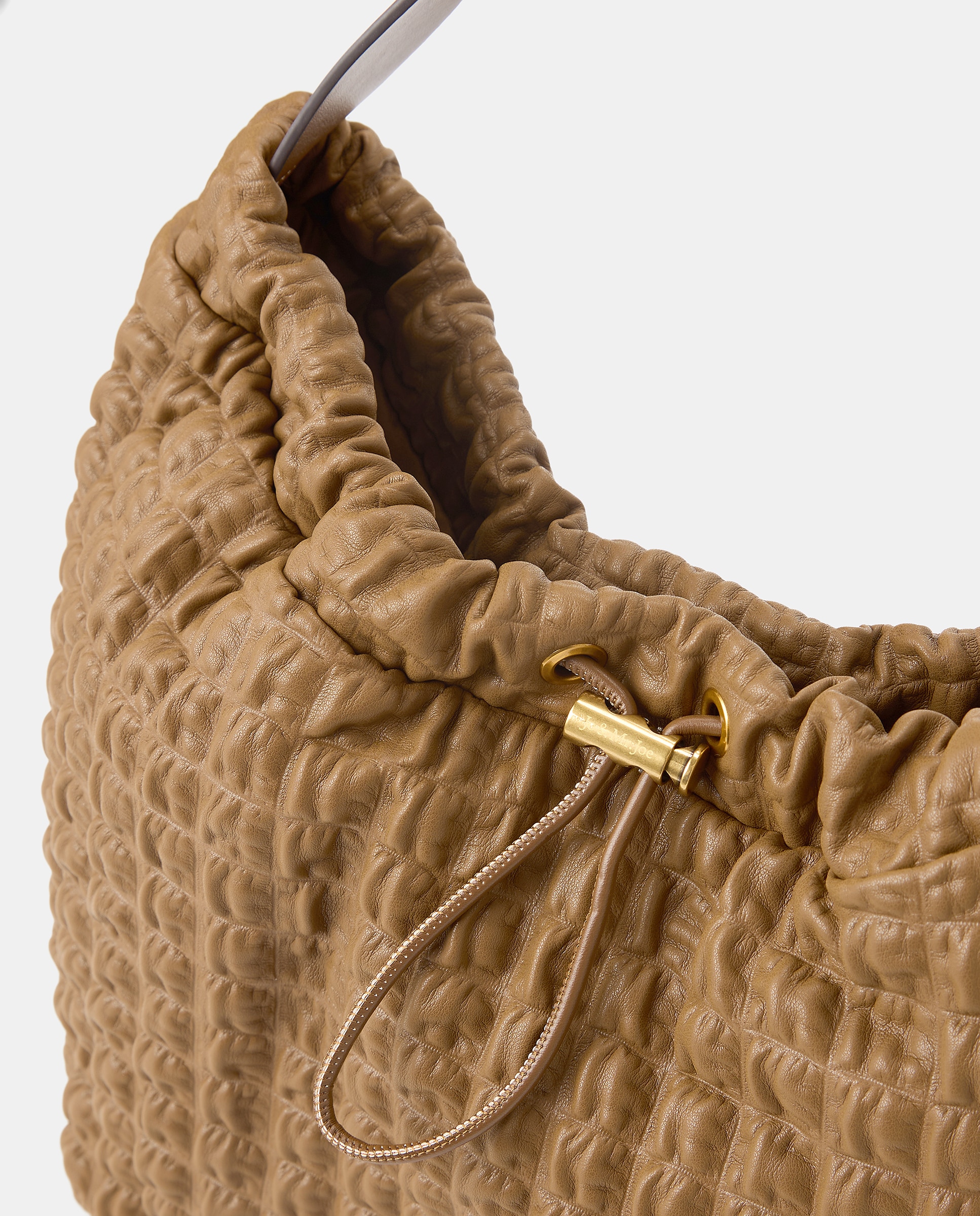 Mala de Ombro com Franzidos Castanho-4