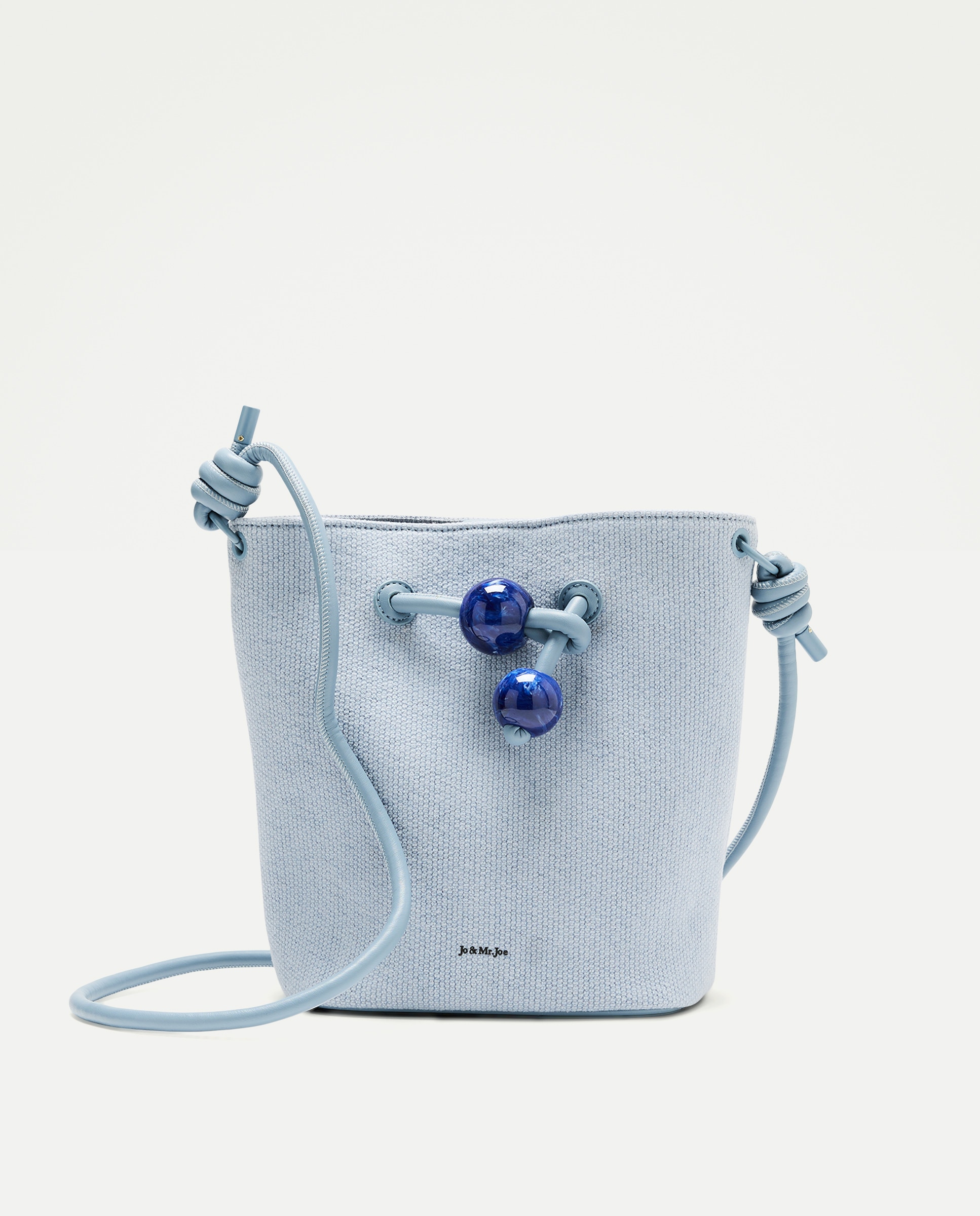 Mala de Ombro com Detalhe de Bolas 400 Azul-1