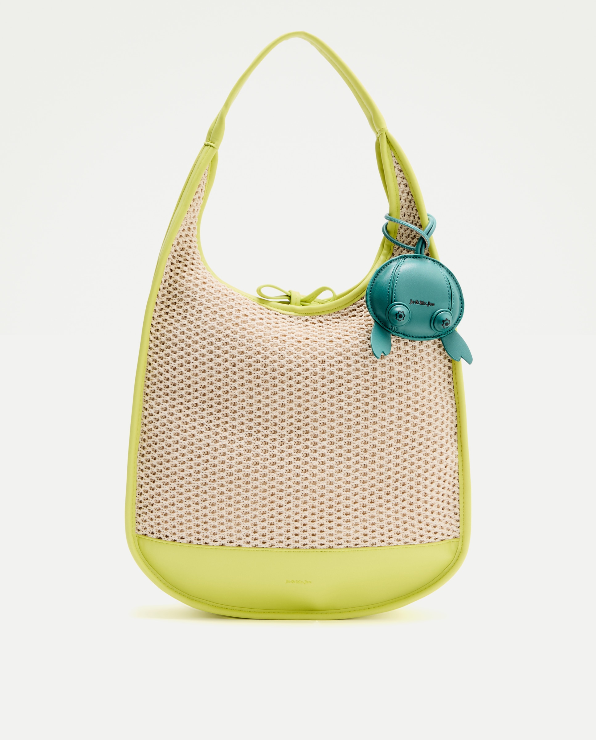 Imagem 0 de Mala de Ombro em Mistura de Materiais e Pormenor de Conta