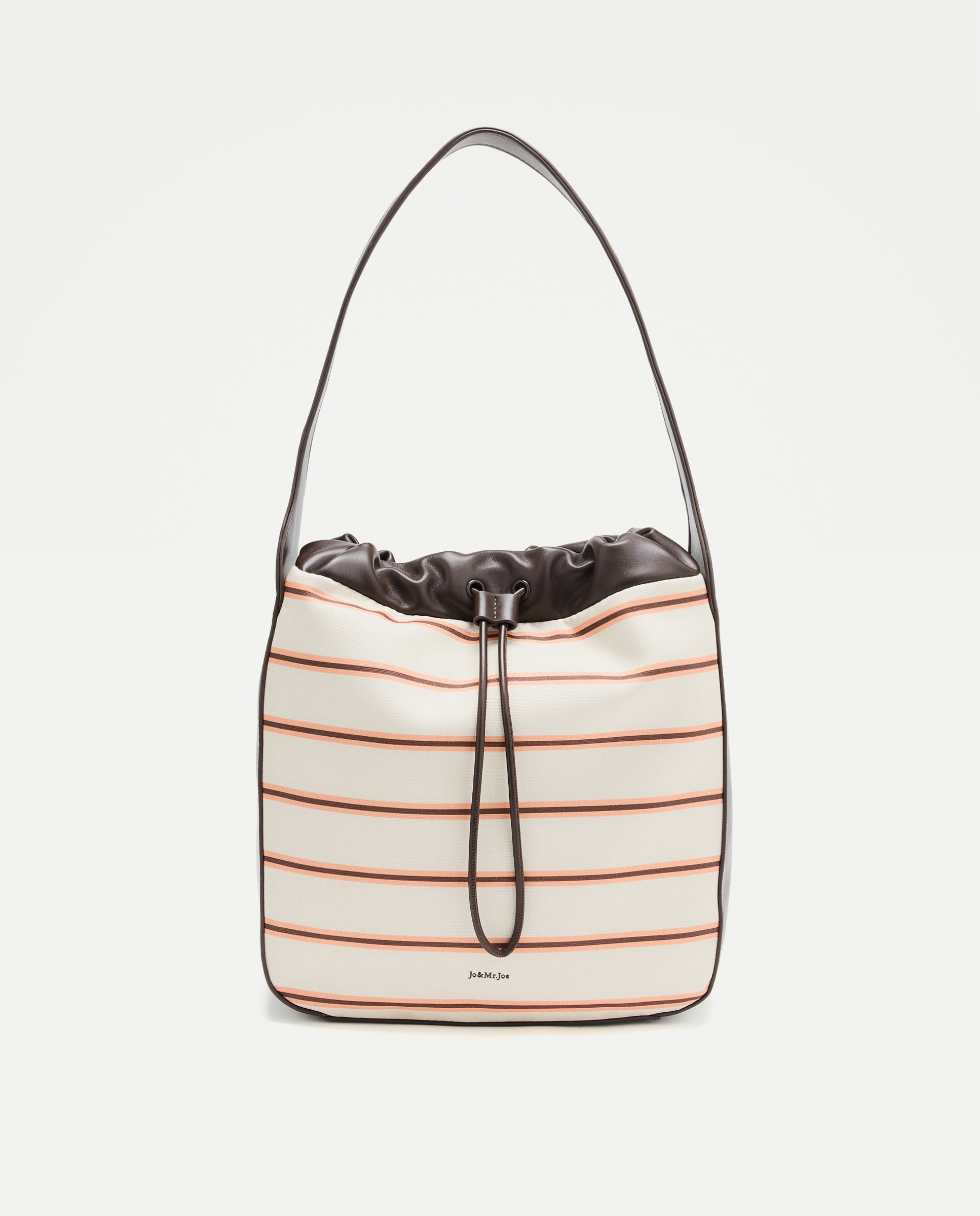 Imagen 1 de Bolso bandolera con estampado de rayas - Jo & Mr. Joe - Blanco roto Blanco roto