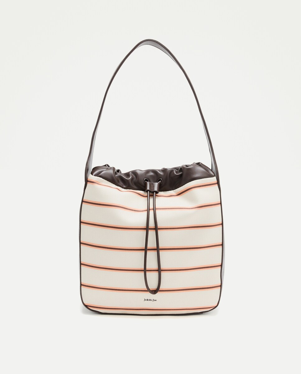 Imagen 1 de Bolso bandolera con estampado de rayas 770 Terracota