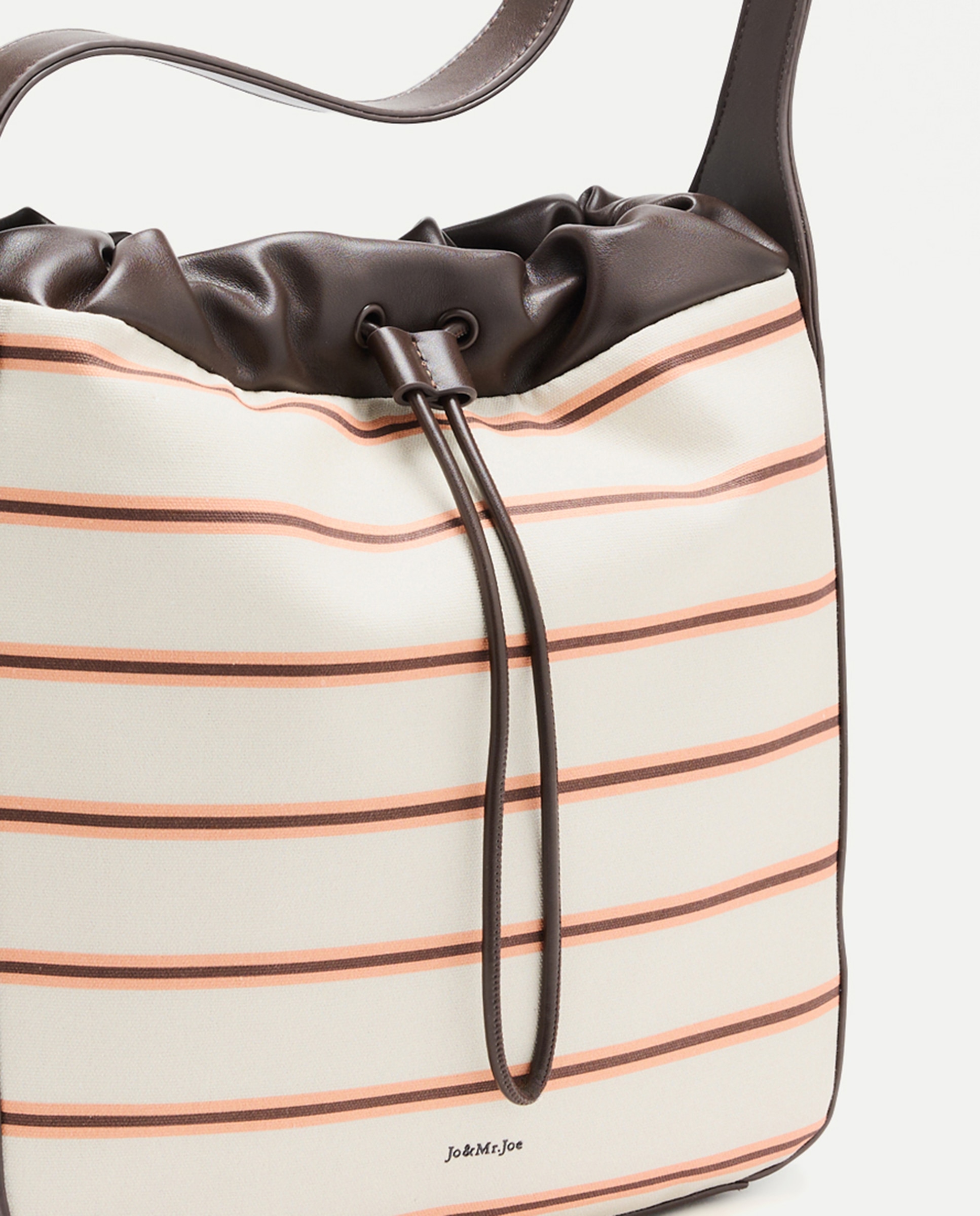 Imagen 3 de Bolso bandolera con estampado de rayas - Jo & Mr. Joe - Blanco roto Blanco roto