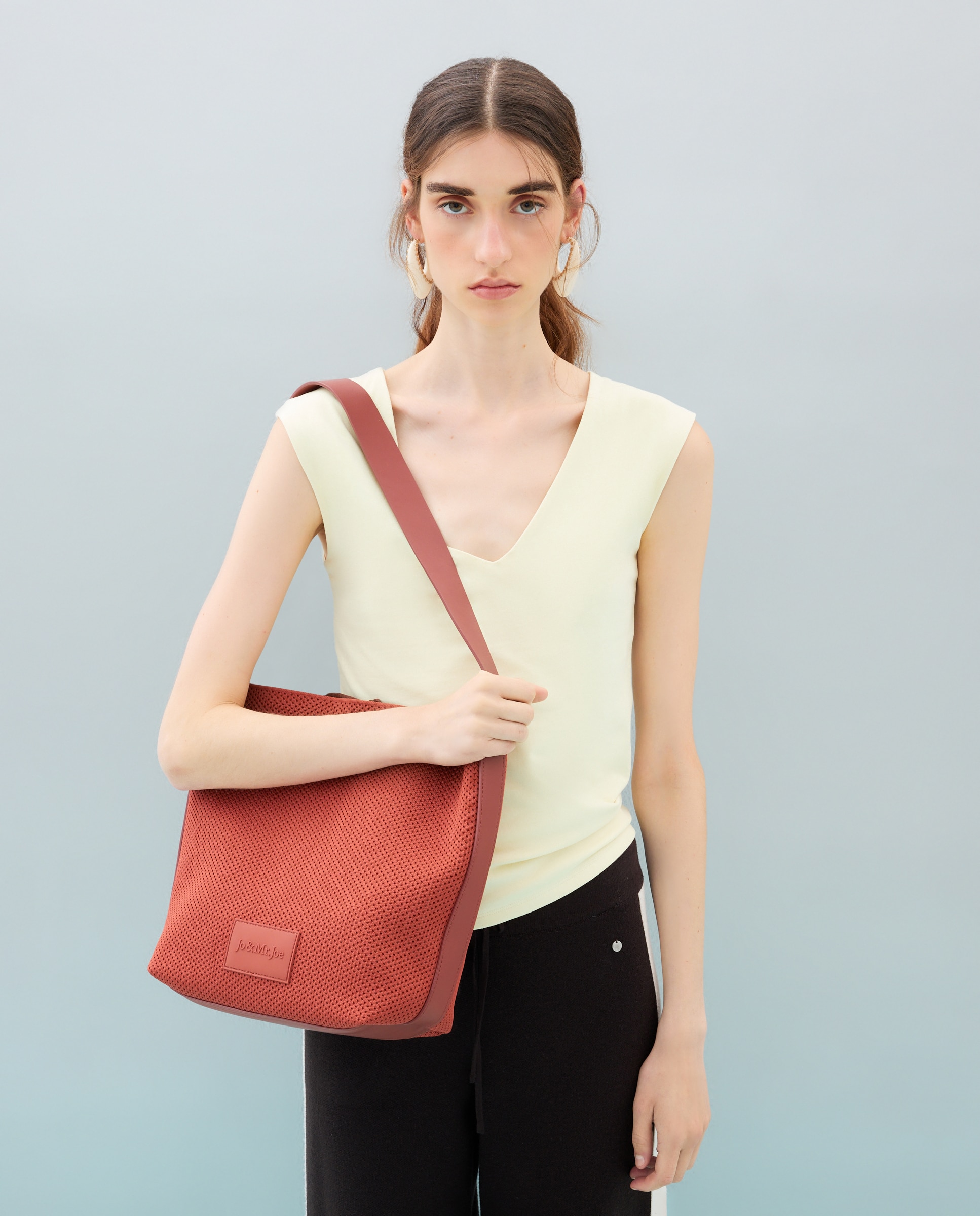 Bolso de hombro de punto - Jo & Mr. Joe - 600 Rojo 600 Rojo-5