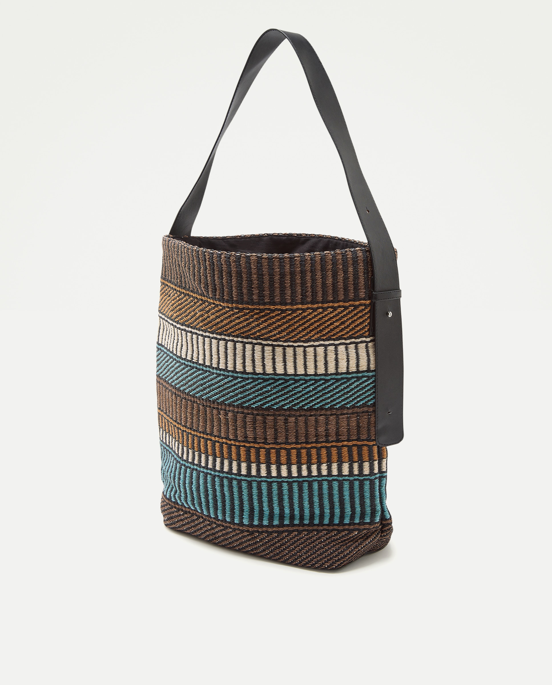 Bolso hobo con colores combinados - Jo & Mr. Joe - Marrón Marrón-2