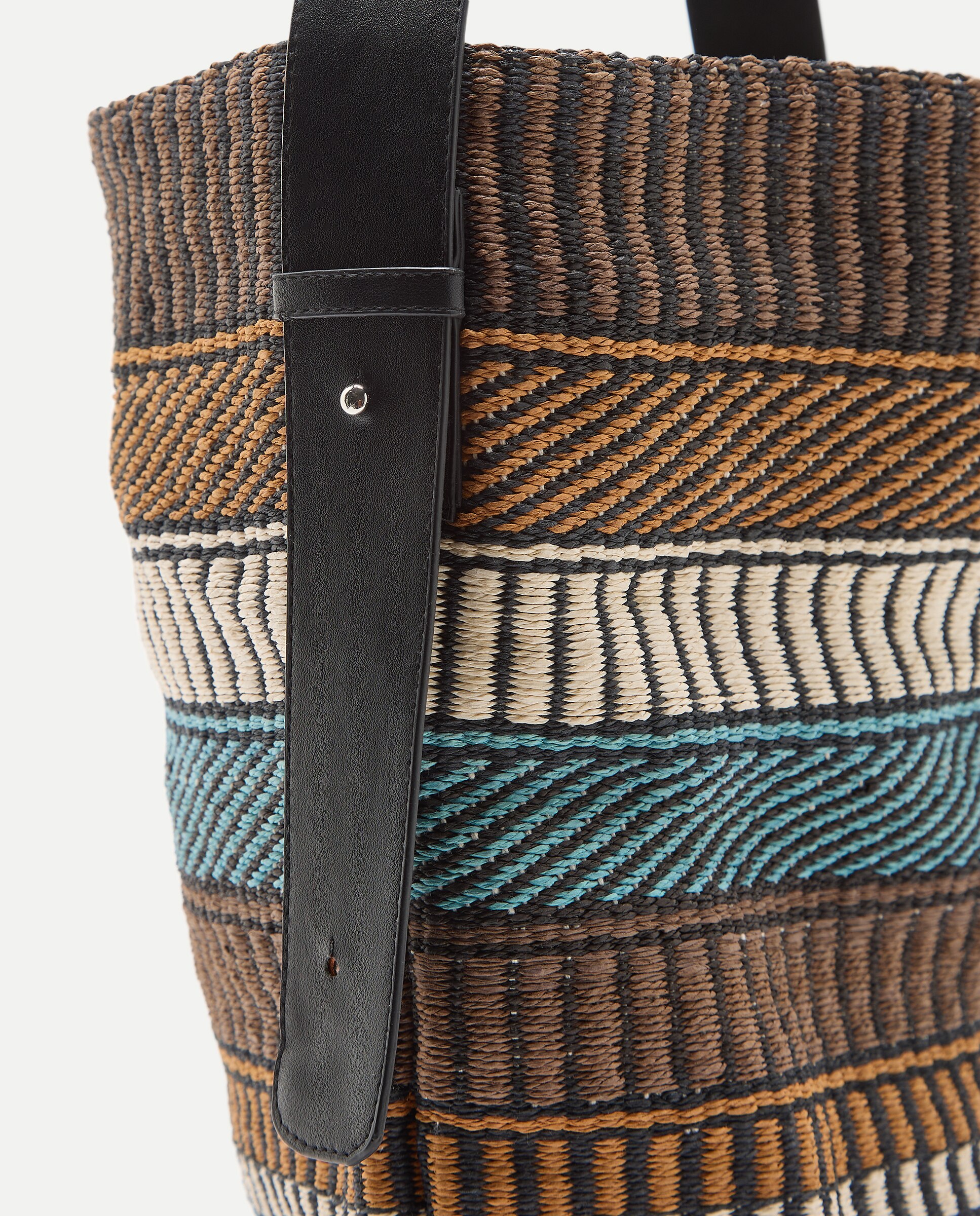 Bolso hobo con colores combinados - Jo & Mr. Joe - Marrón Marrón-3