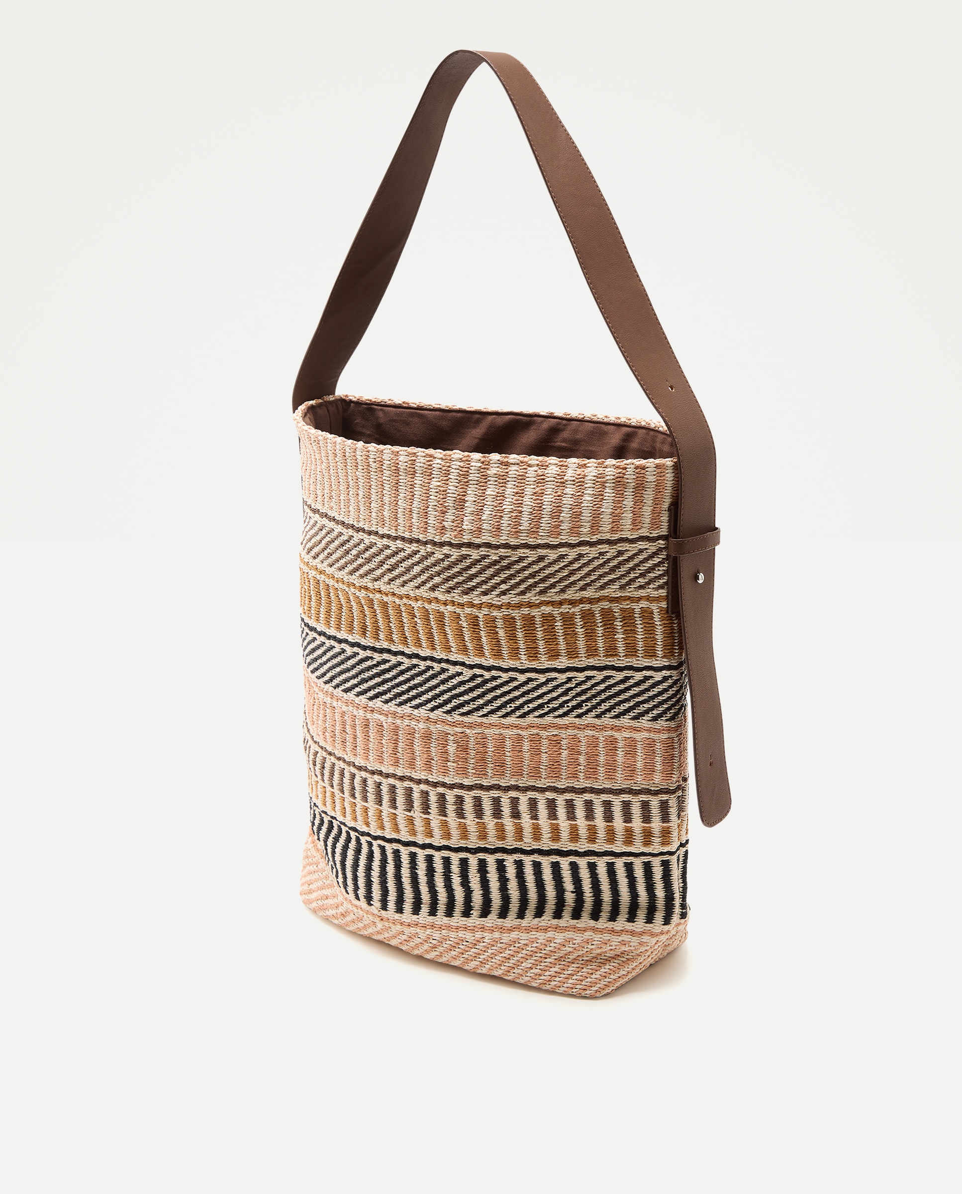 Mala Hobo com Cores Combinadas Branco-marfim-2