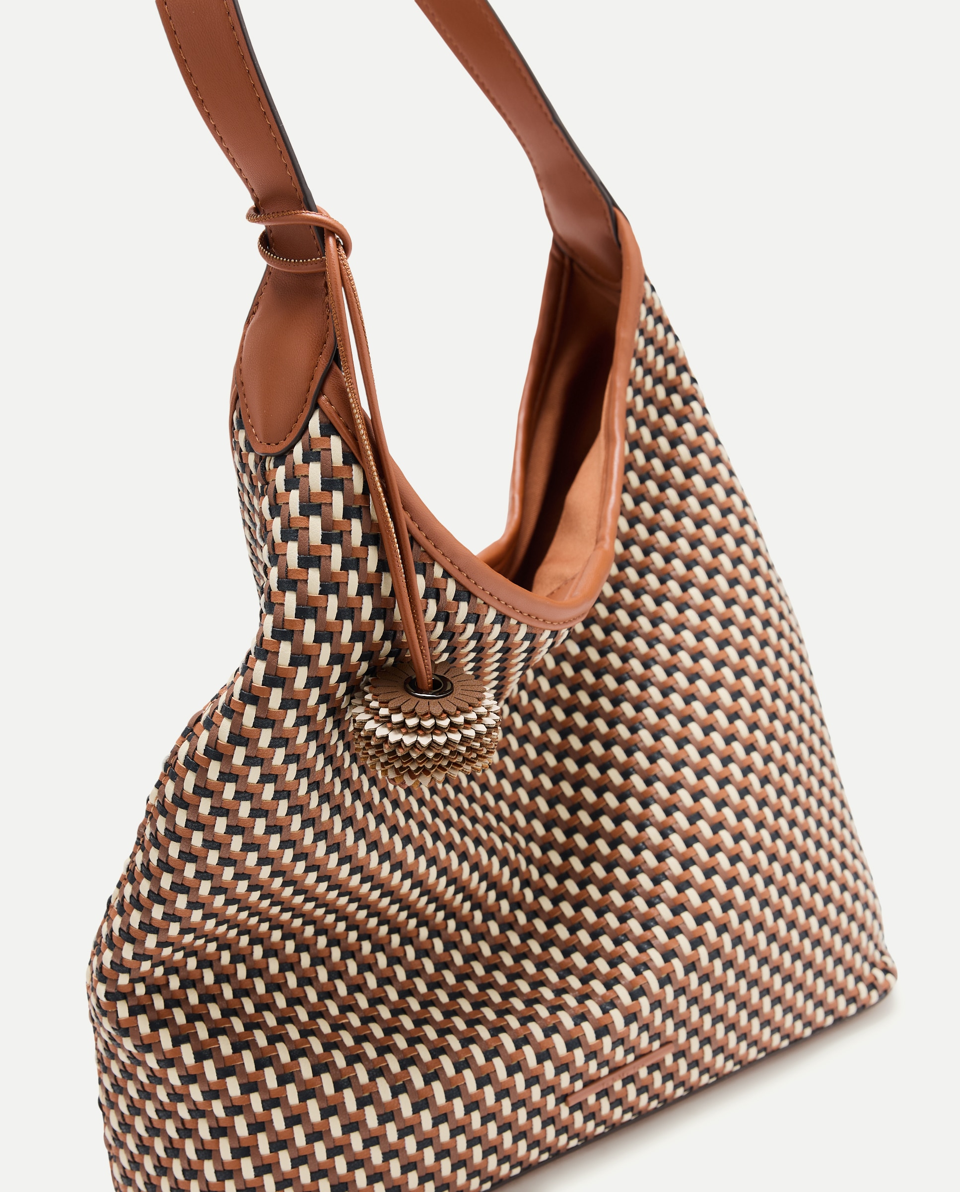 Bolso de hombro trenzado - Jo & Mr. Joe - Marrón Marrón-3
