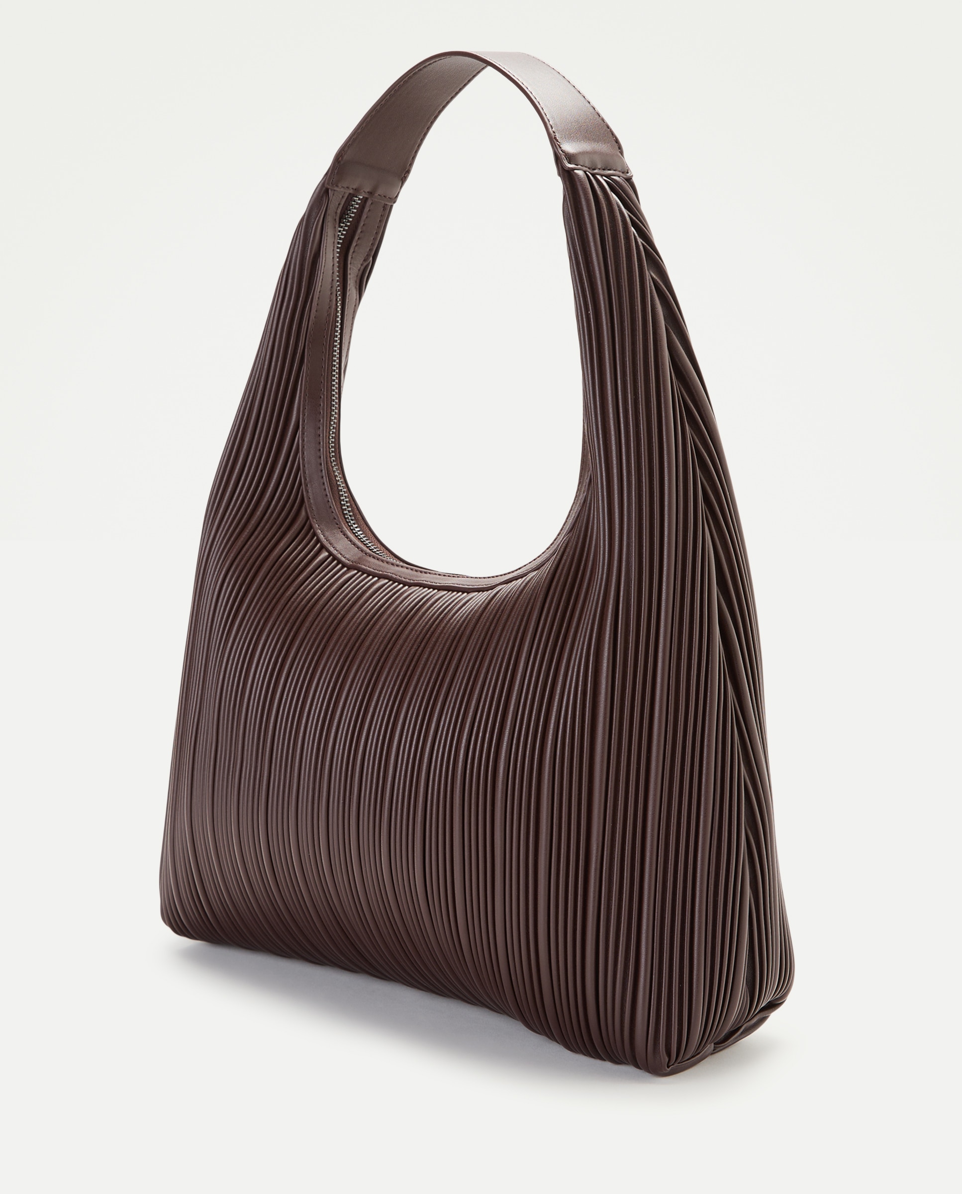 Bolso hobo plisado - Jo & Mr. Joe - Chocolate Chocolate-2