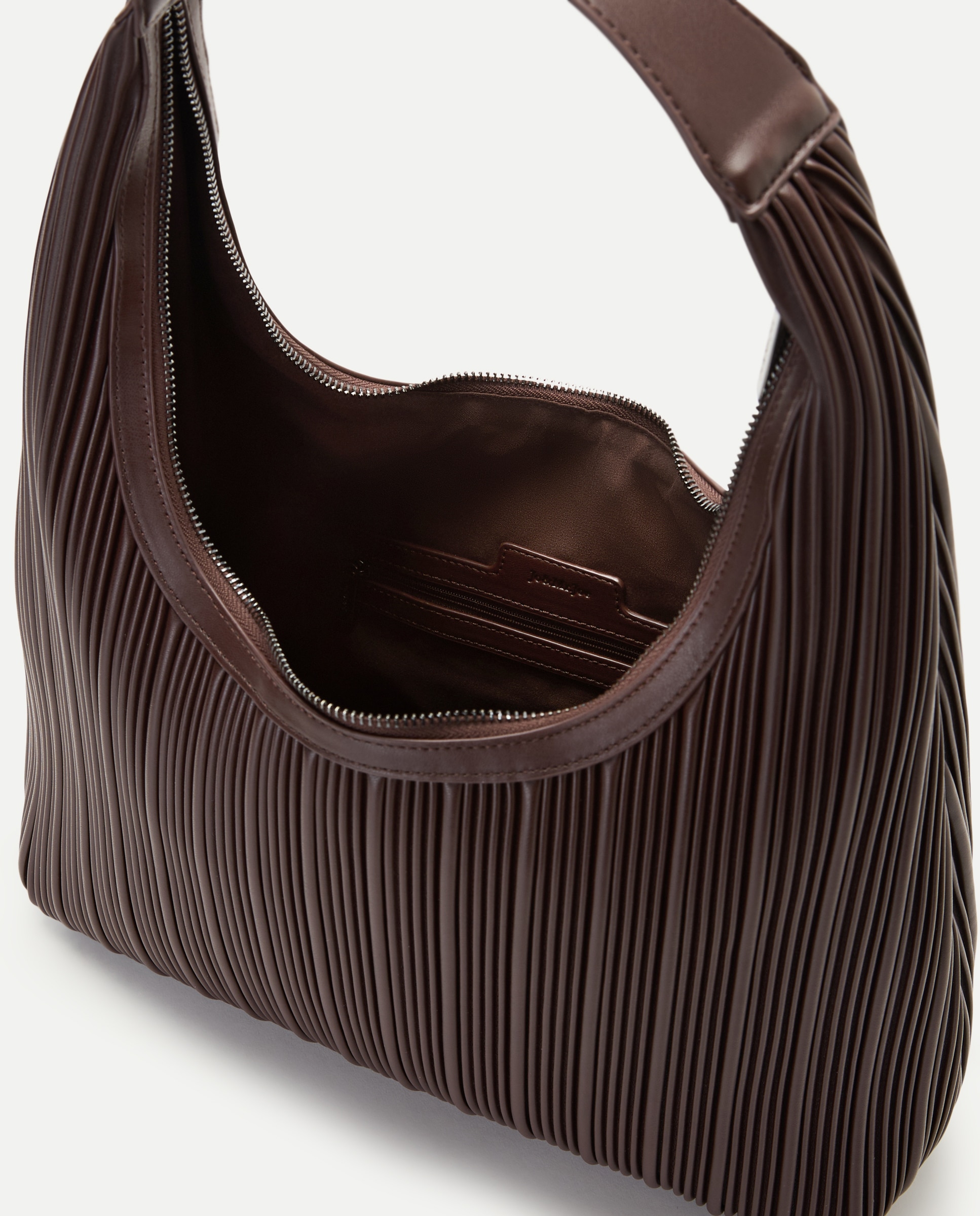 Bolso hobo plisado - Jo & Mr. Joe - Chocolate Chocolate-3