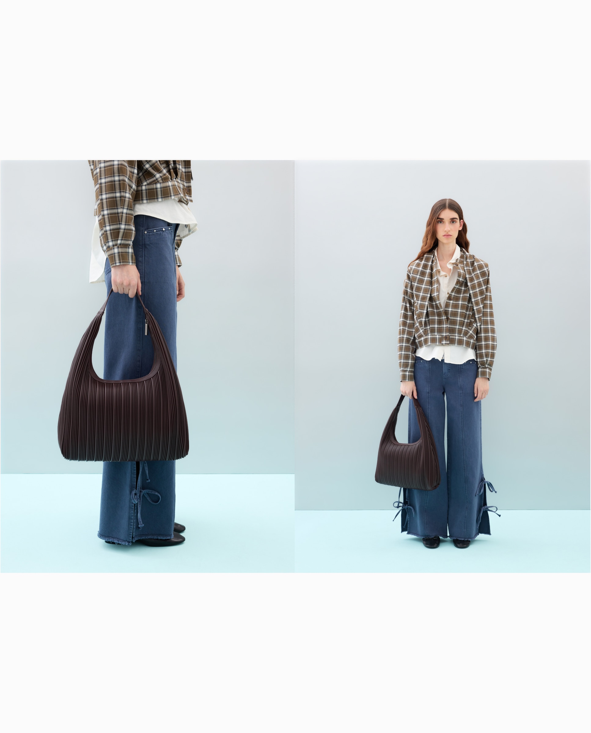 Bolso hobo plisado - Jo & Mr. Joe - Chocolate Chocolate-5