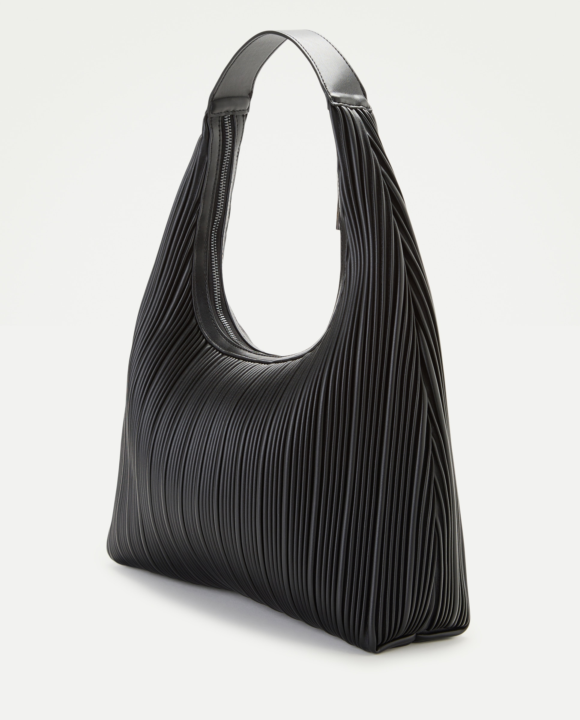 Bolso hobo plisado - Jo & Mr. Joe - Negro Negro-2