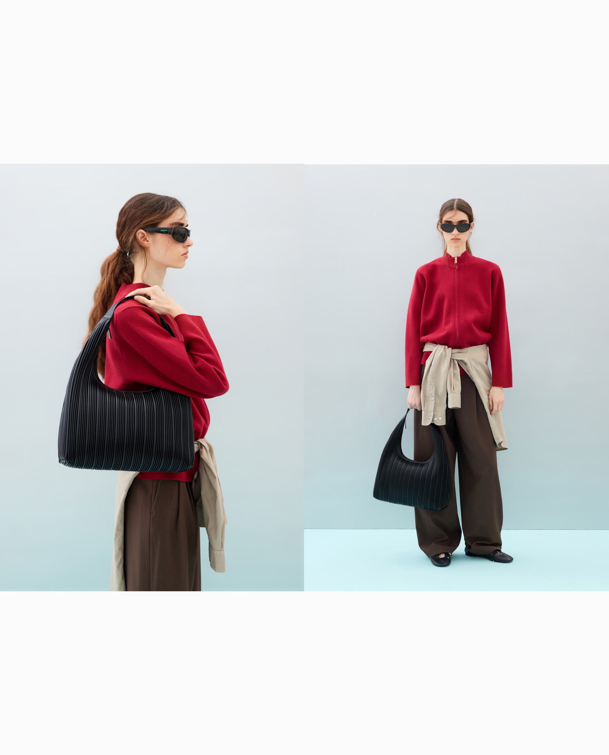 Bolso hobo plisado - Jo & Mr. Joe - Negro Negro-5