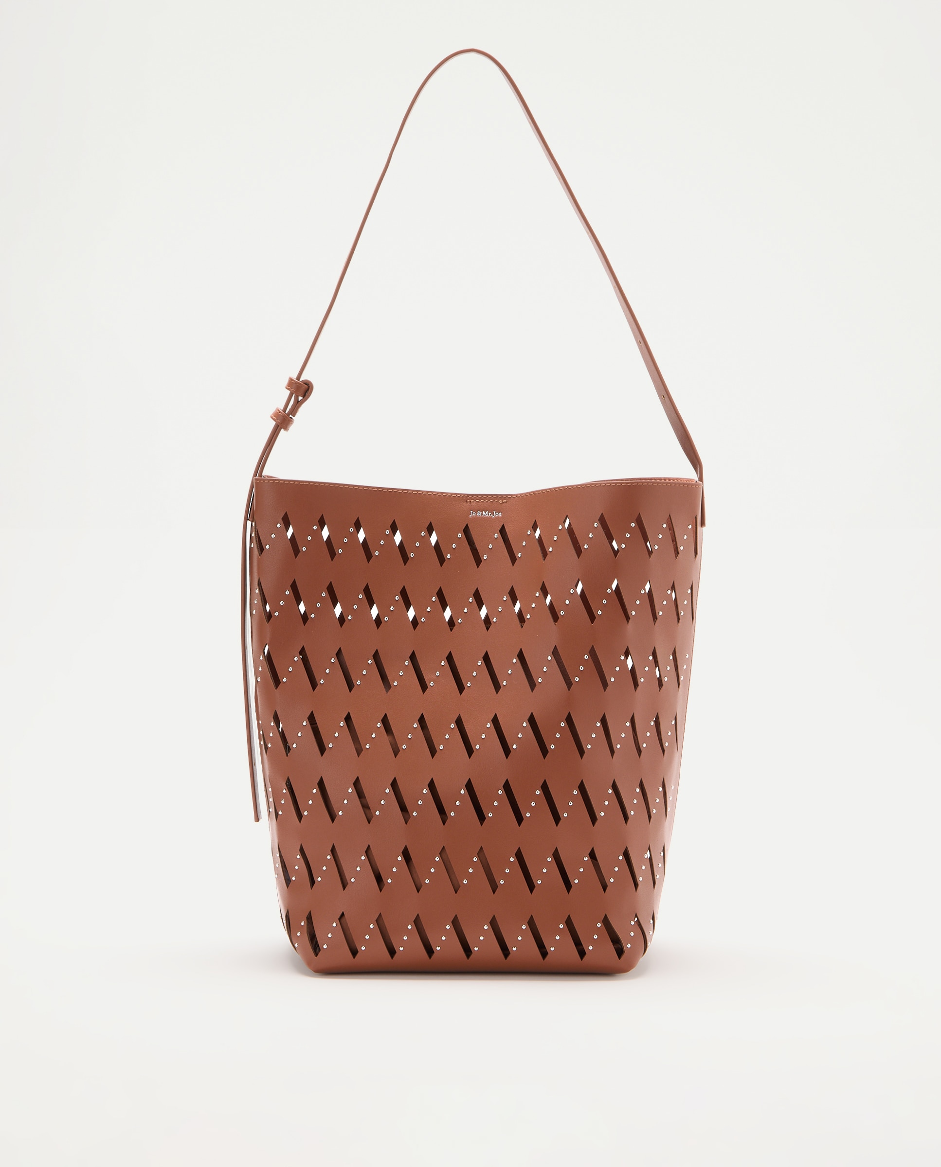 Bolso hobo con troquelado y tachas - Jo & Mr. Joe - 730 Camel 730 Camel-1