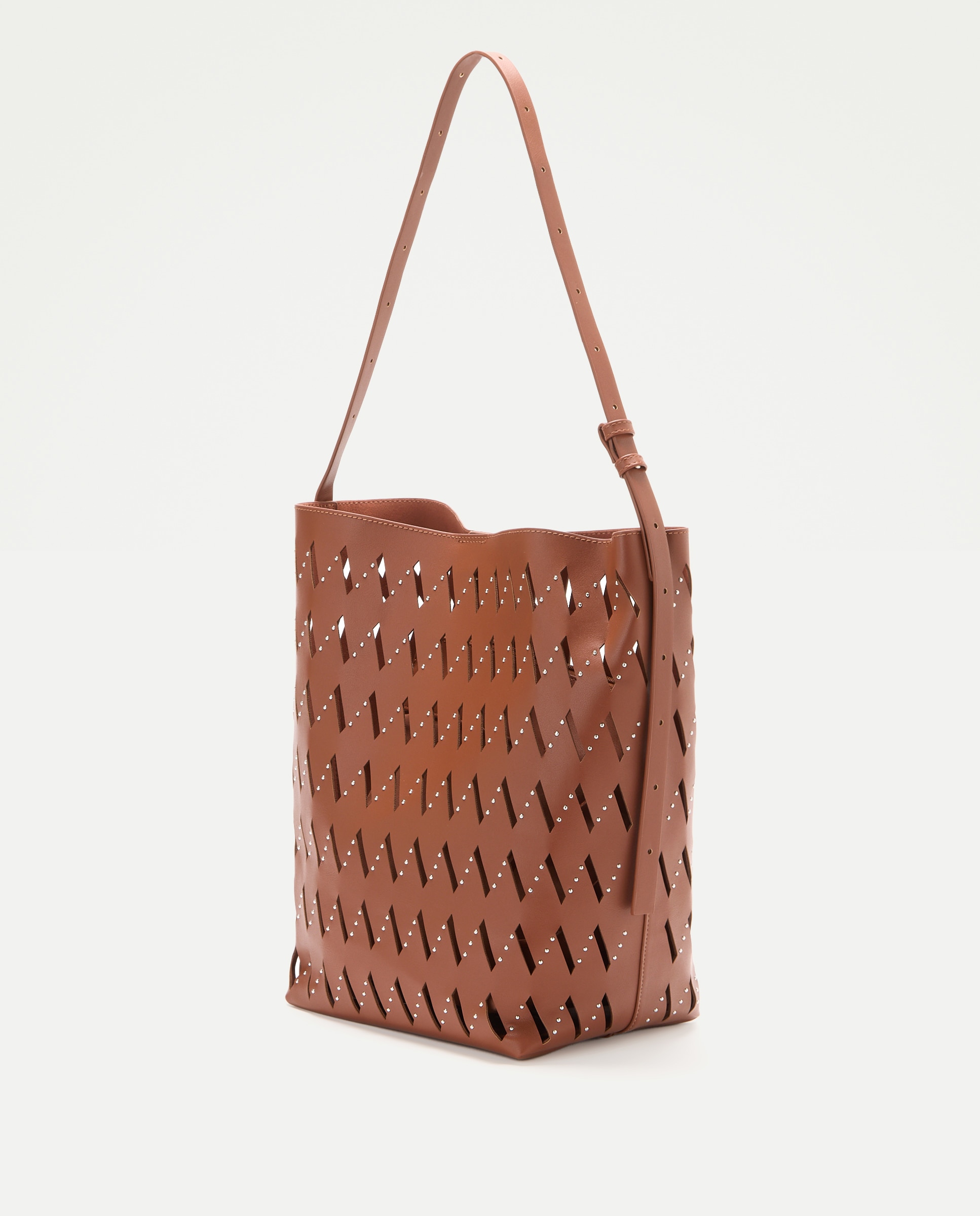 Bolso hobo con troquelado y tachas - Jo & Mr. Joe - 730 Camel 730 Camel-2