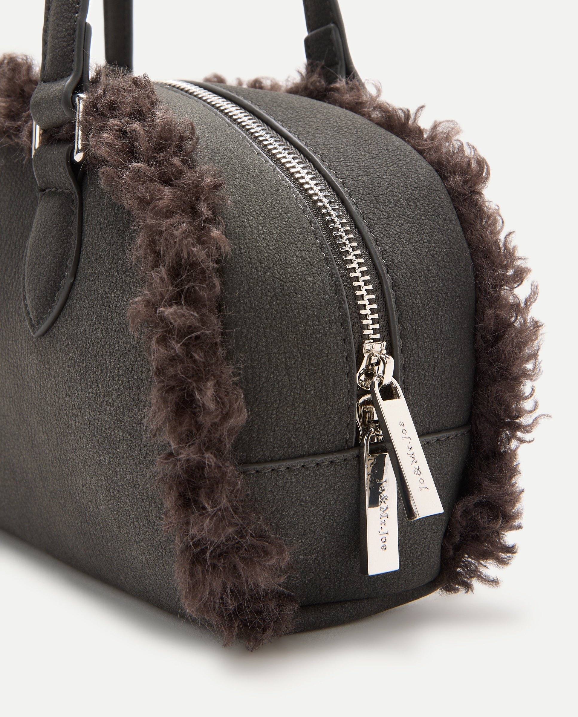 Bolso bowling pelo - Jo & Mr. Joe - 820 Gris medio 820 Gris medio-4