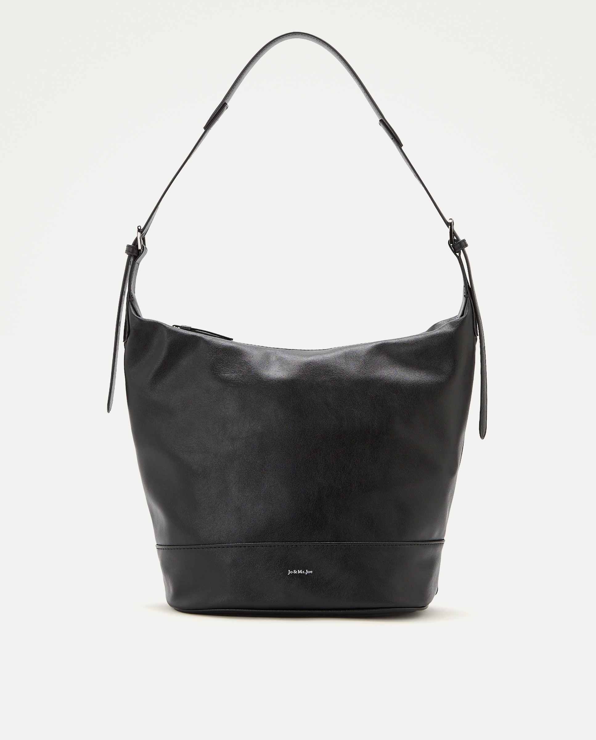 Imagen 1 de Bolso hobo liso - Jo & Mr. Joe - Negro Negro