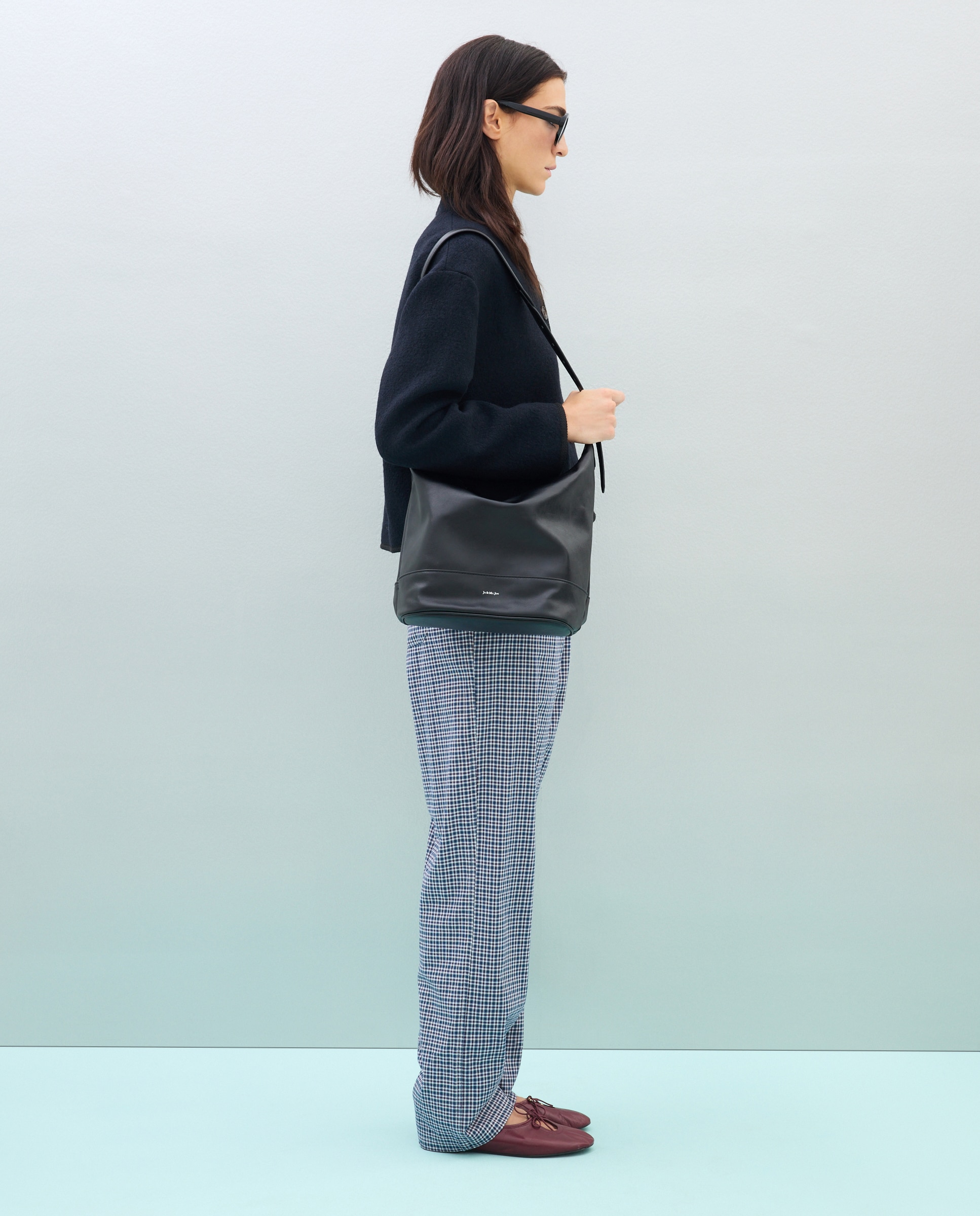 Imagen 5 de Bolso hobo liso - Jo & Mr. Joe - Negro Negro