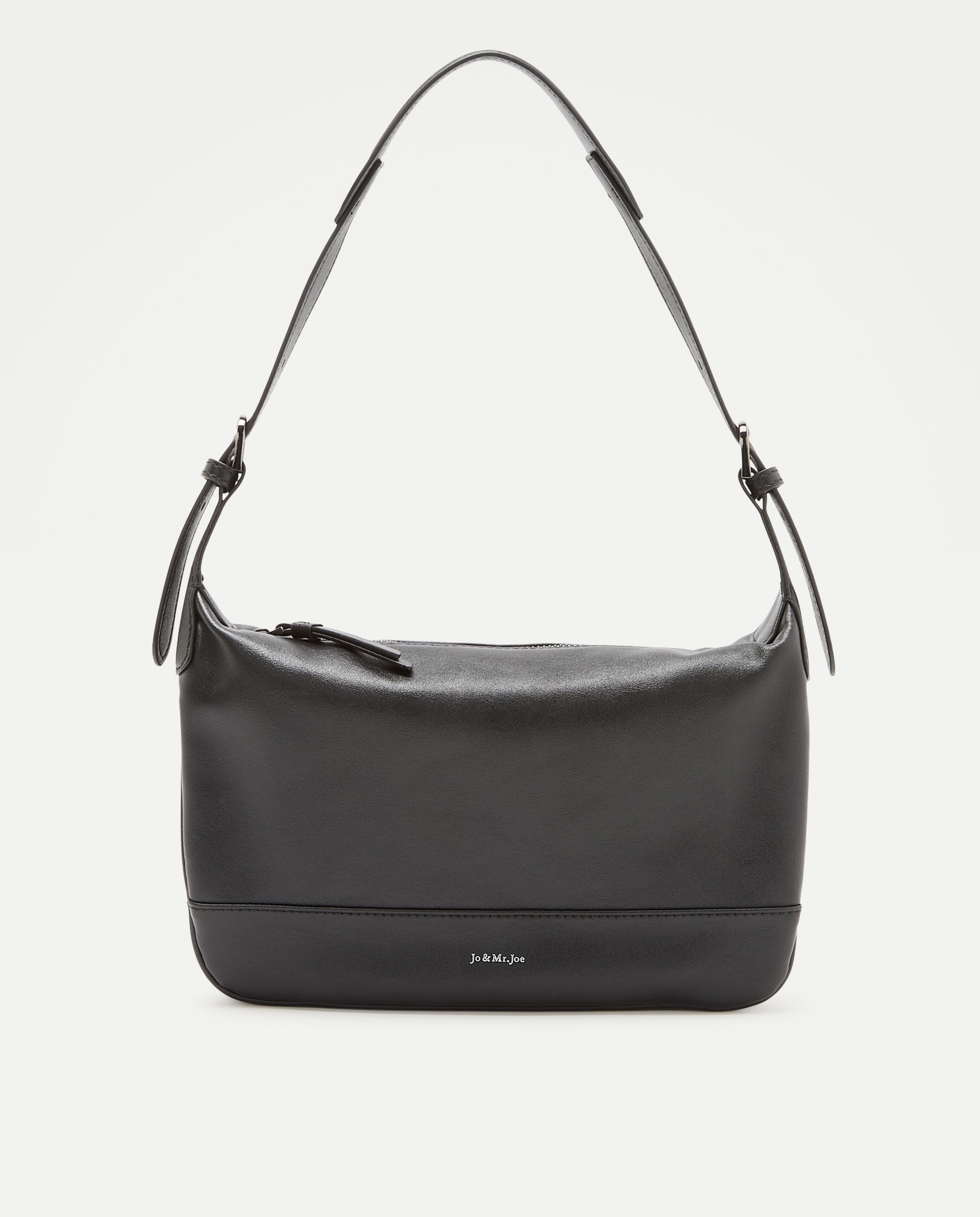 Bolso hobo liso - Jo & Mr. Joe - Negro Negro-1