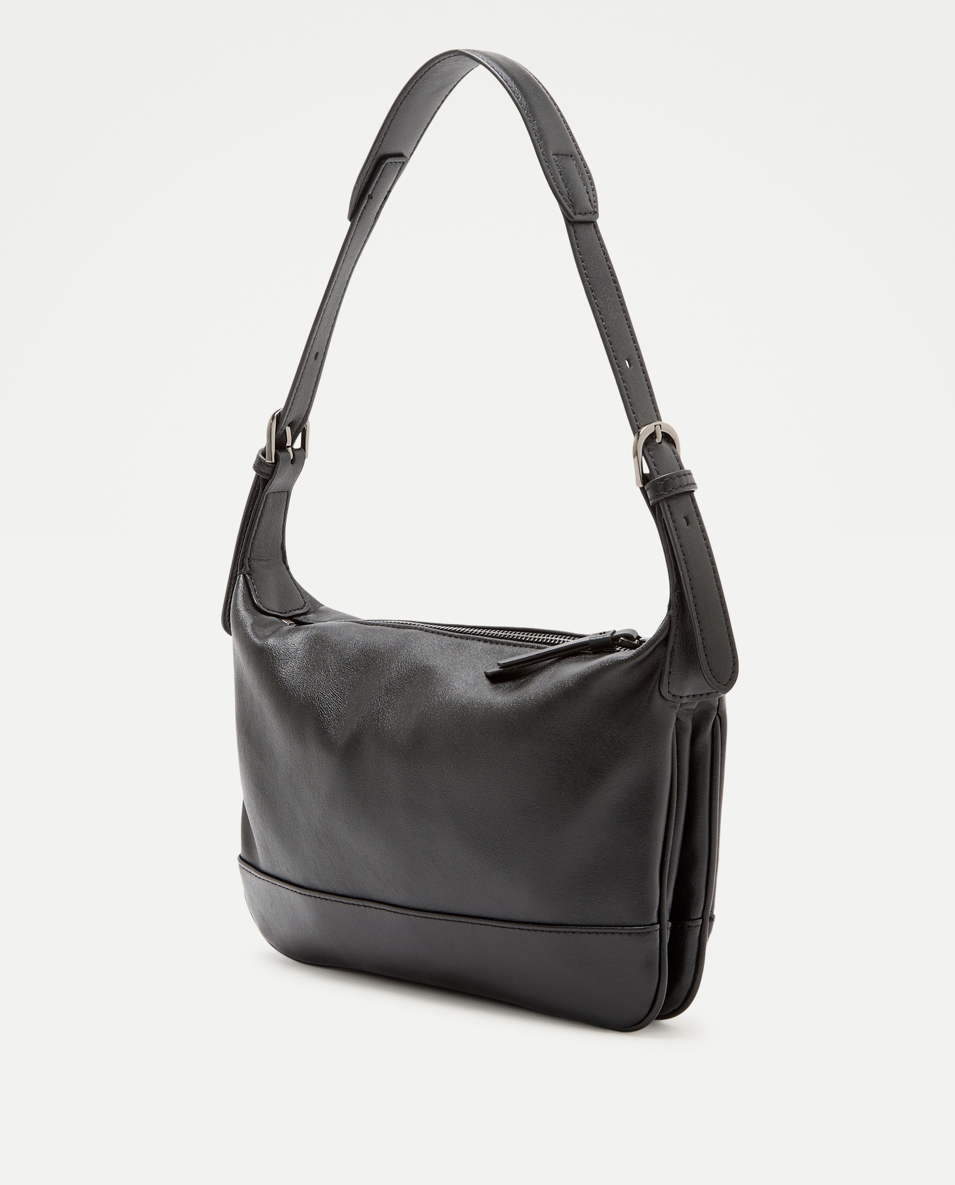 Bolso hobo liso - Jo & Mr. Joe - Negro Negro-2