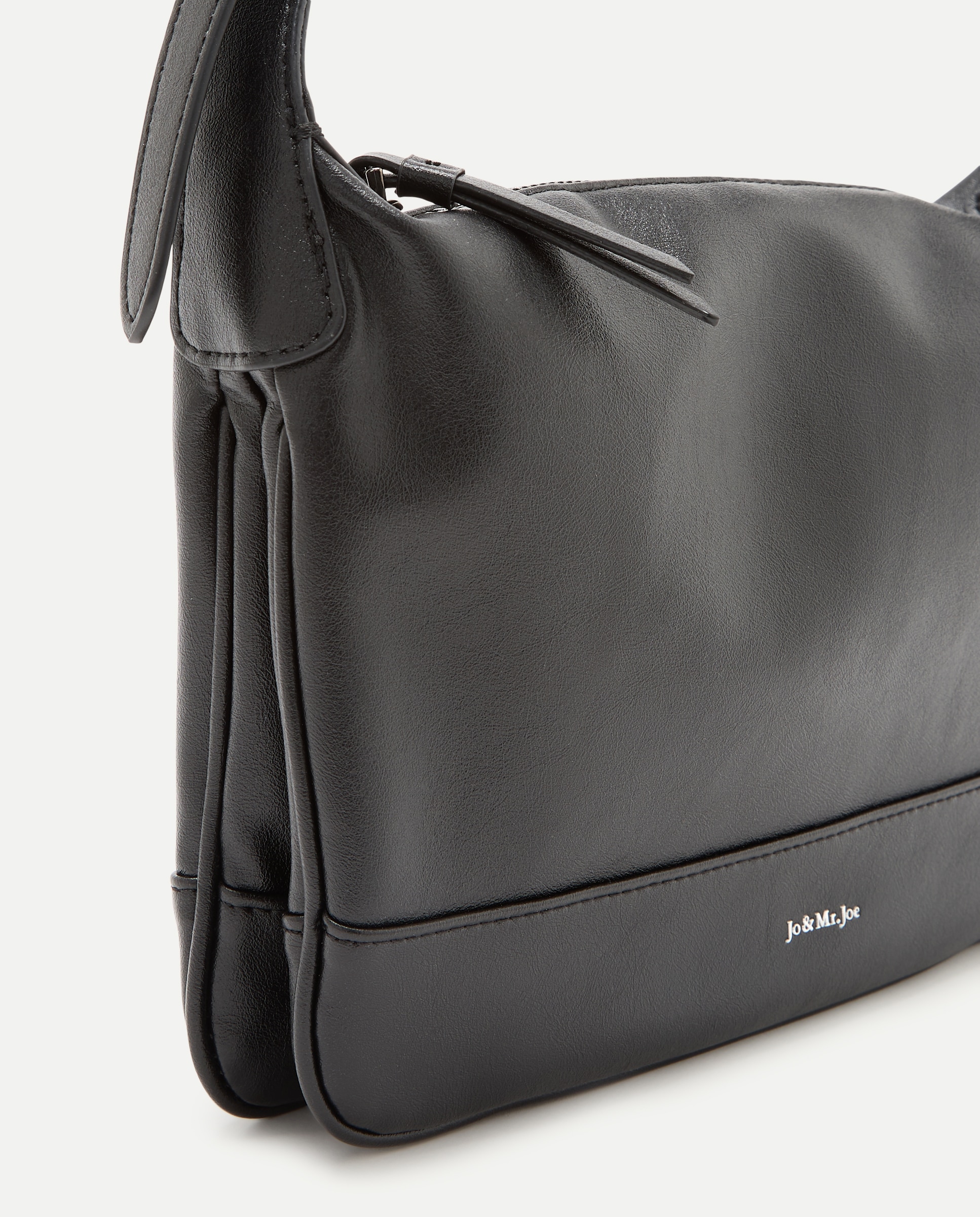 Bolso hobo liso - Jo & Mr. Joe - Negro Negro-5