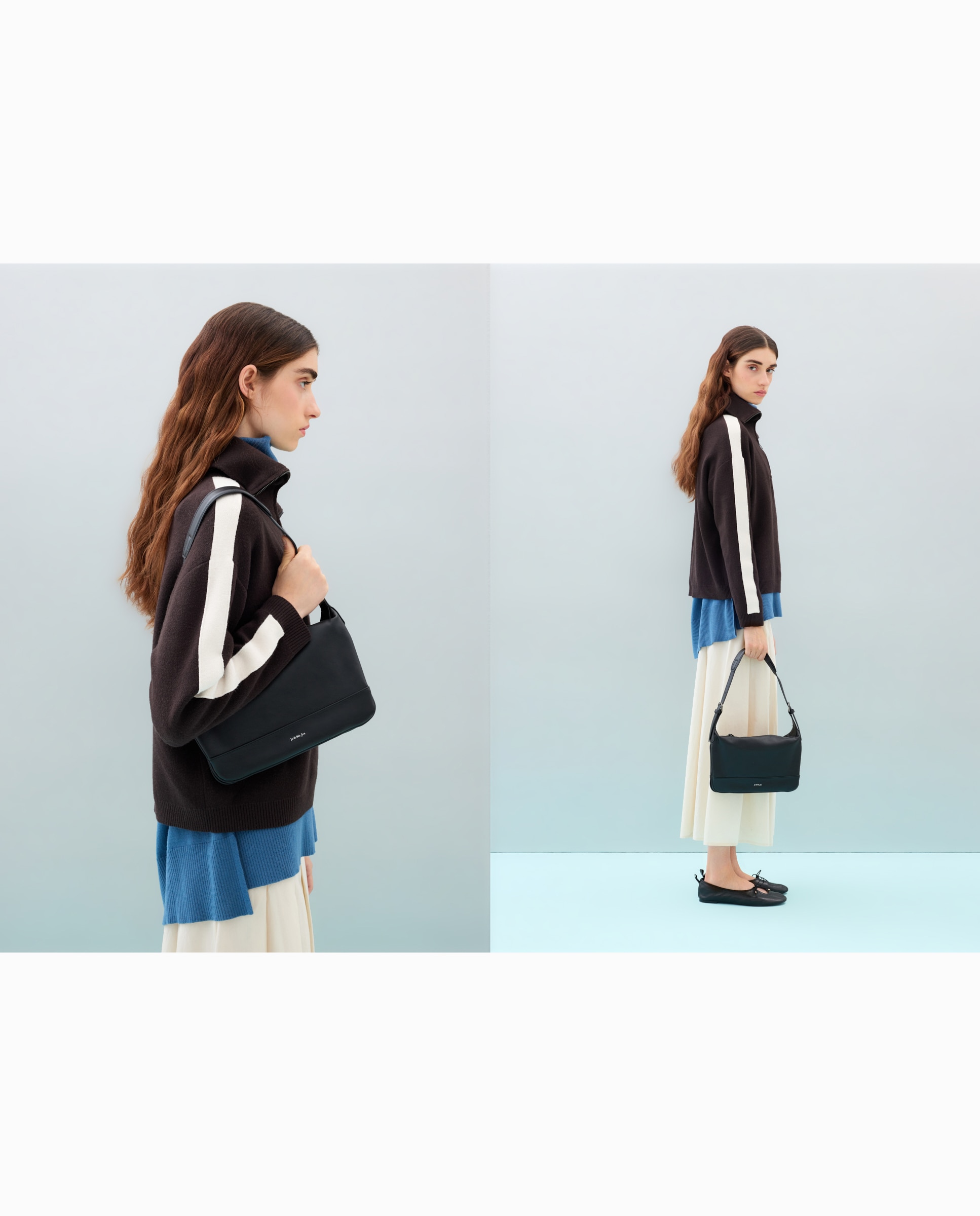 Bolso hobo liso - Jo & Mr. Joe - Negro Negro-6