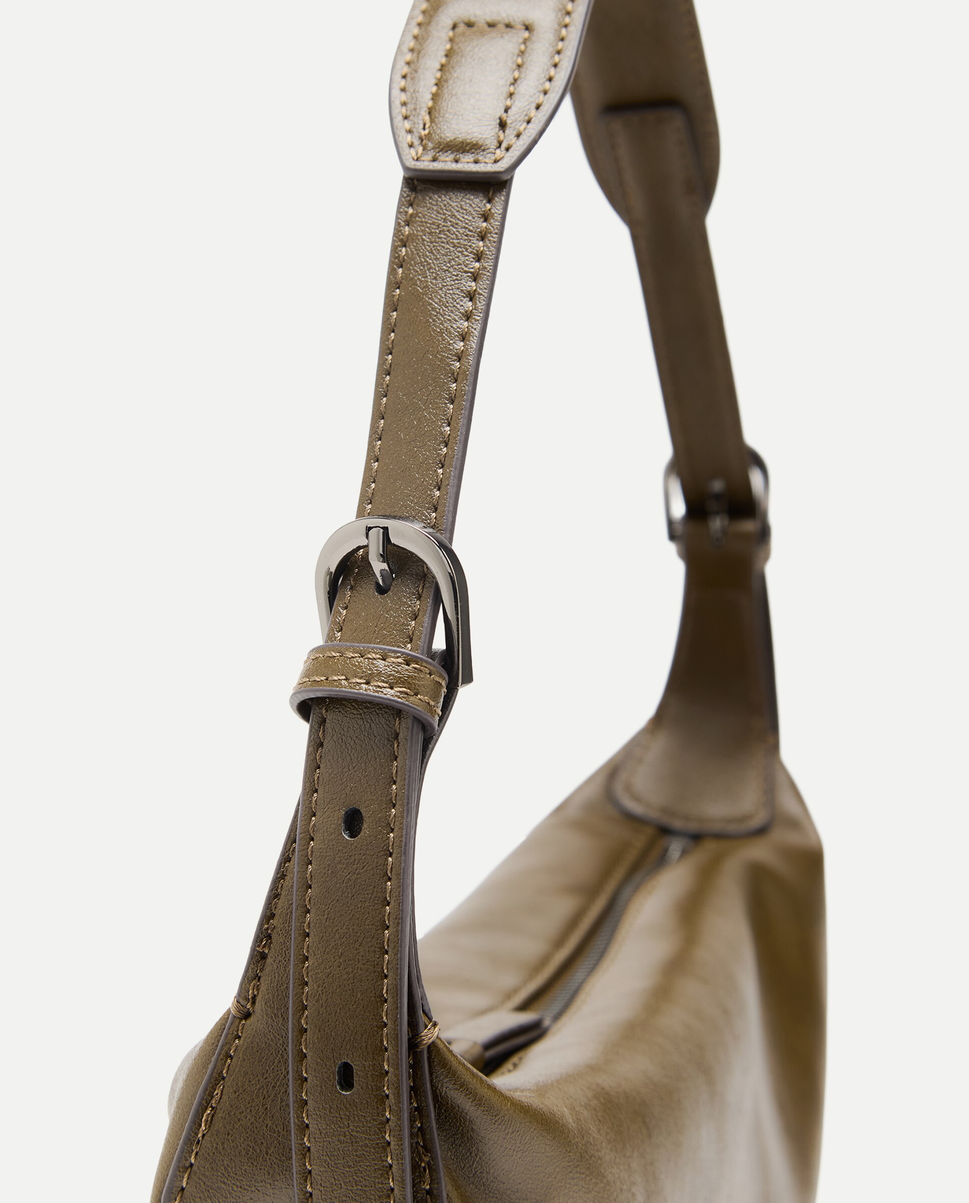 Bolso hobo liso - Jo & Mr. Joe - 520 Kaki 520 Kaki-4