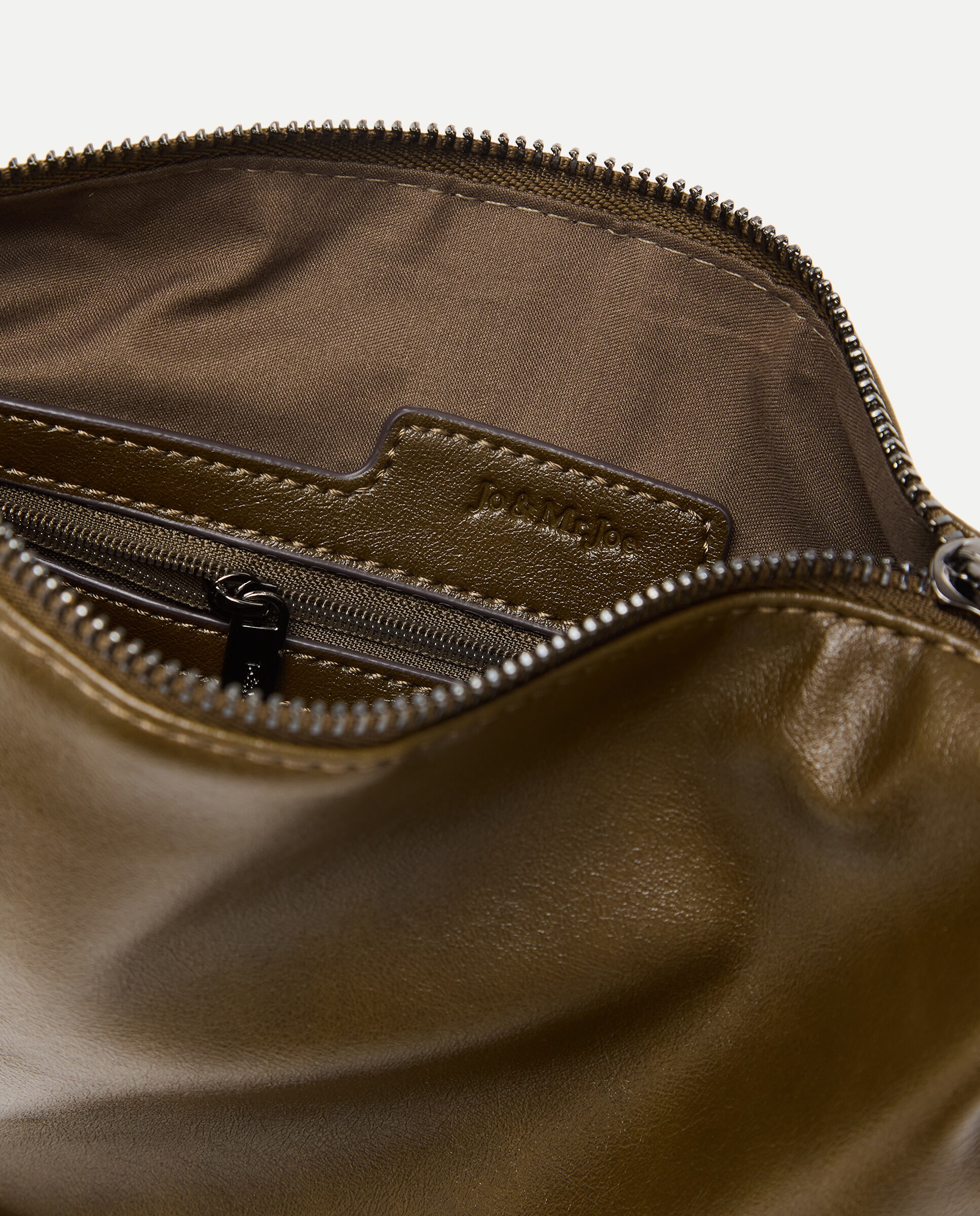 Bolso hobo liso - Jo & Mr. Joe - 520 Kaki 520 Kaki-6