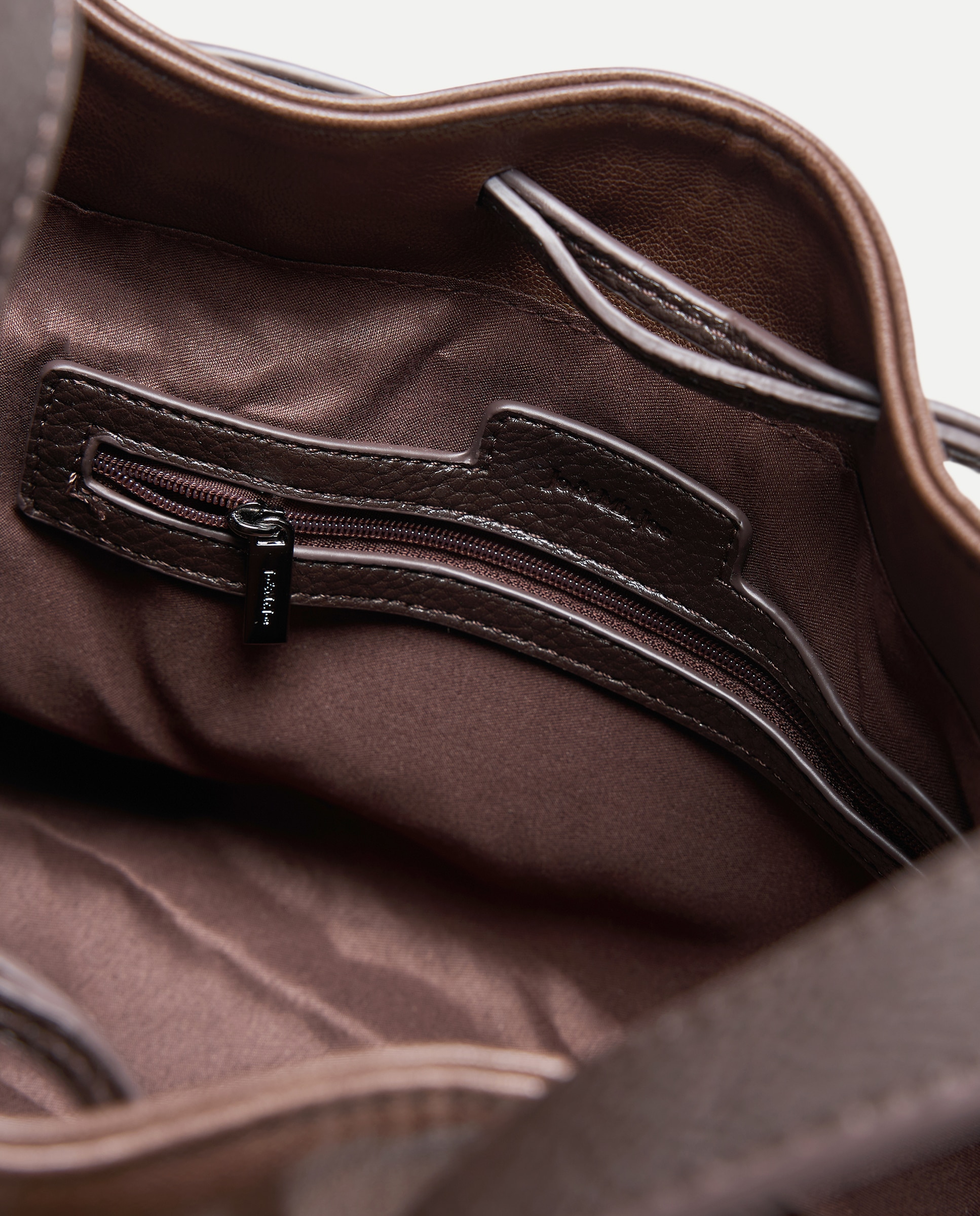 Bolso con detalle de hoyados - Jo & Mr. Joe - Chocolate Chocolate-3