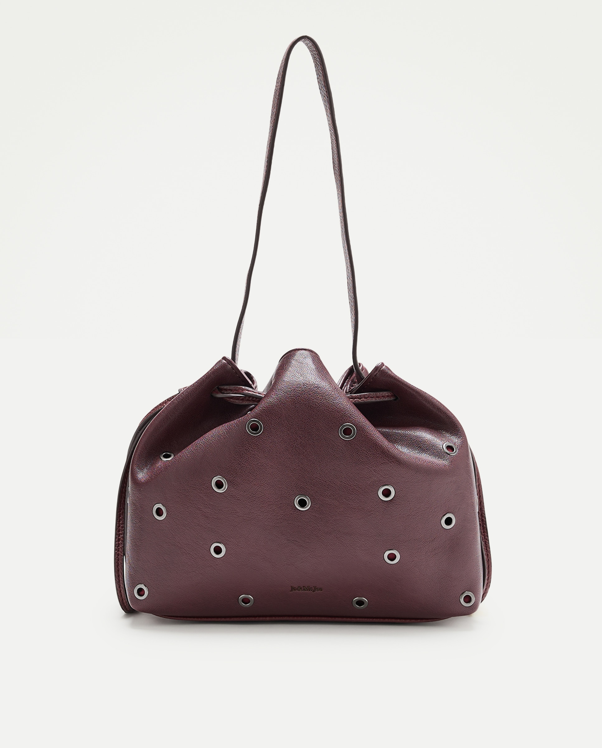 Bolso con detalle de hoyados - Jo & Mr. Joe - Burdeos Burdeos-1