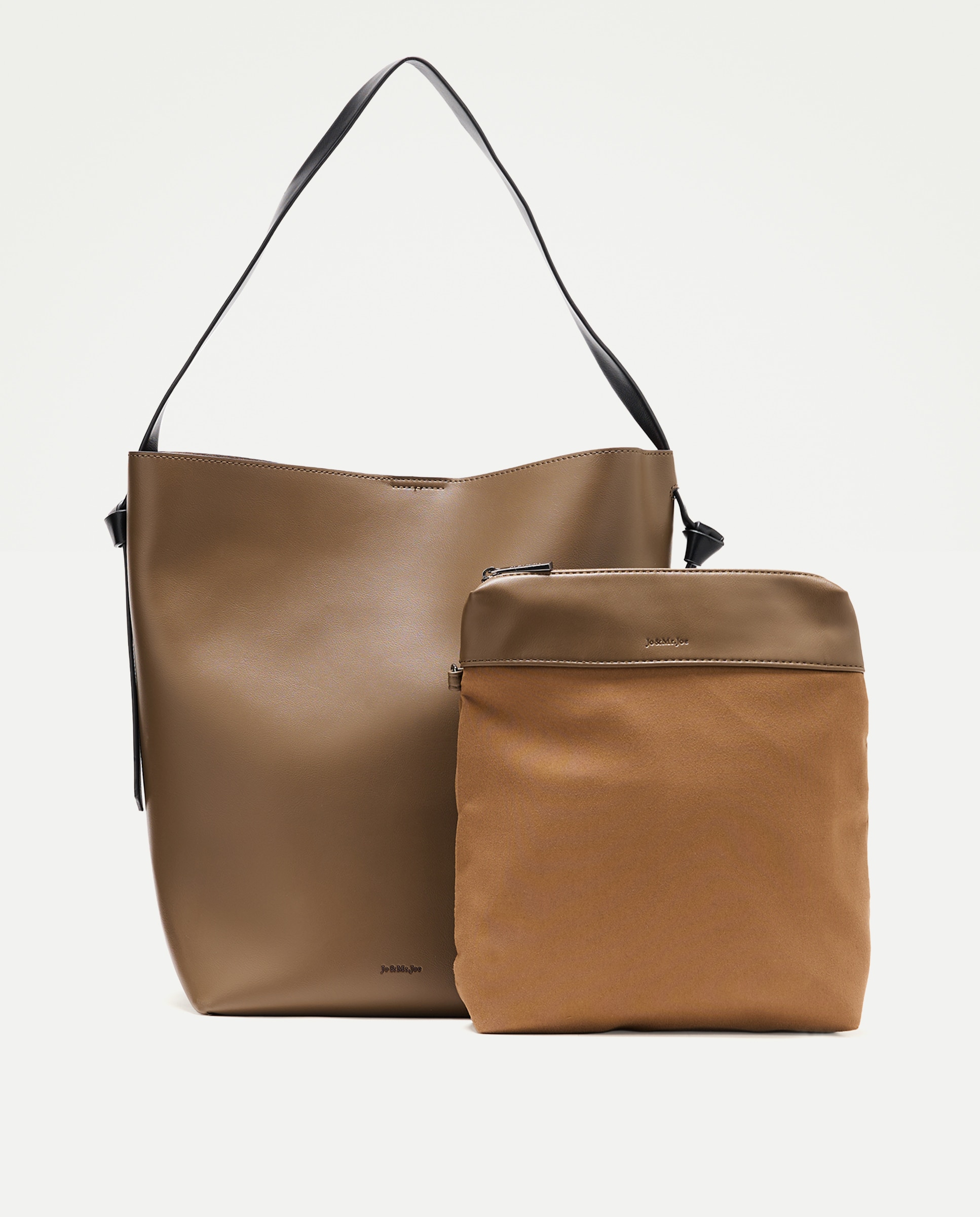 Bolso hobo tricolor - Jo & Mr. Joe - Negro Negro-3