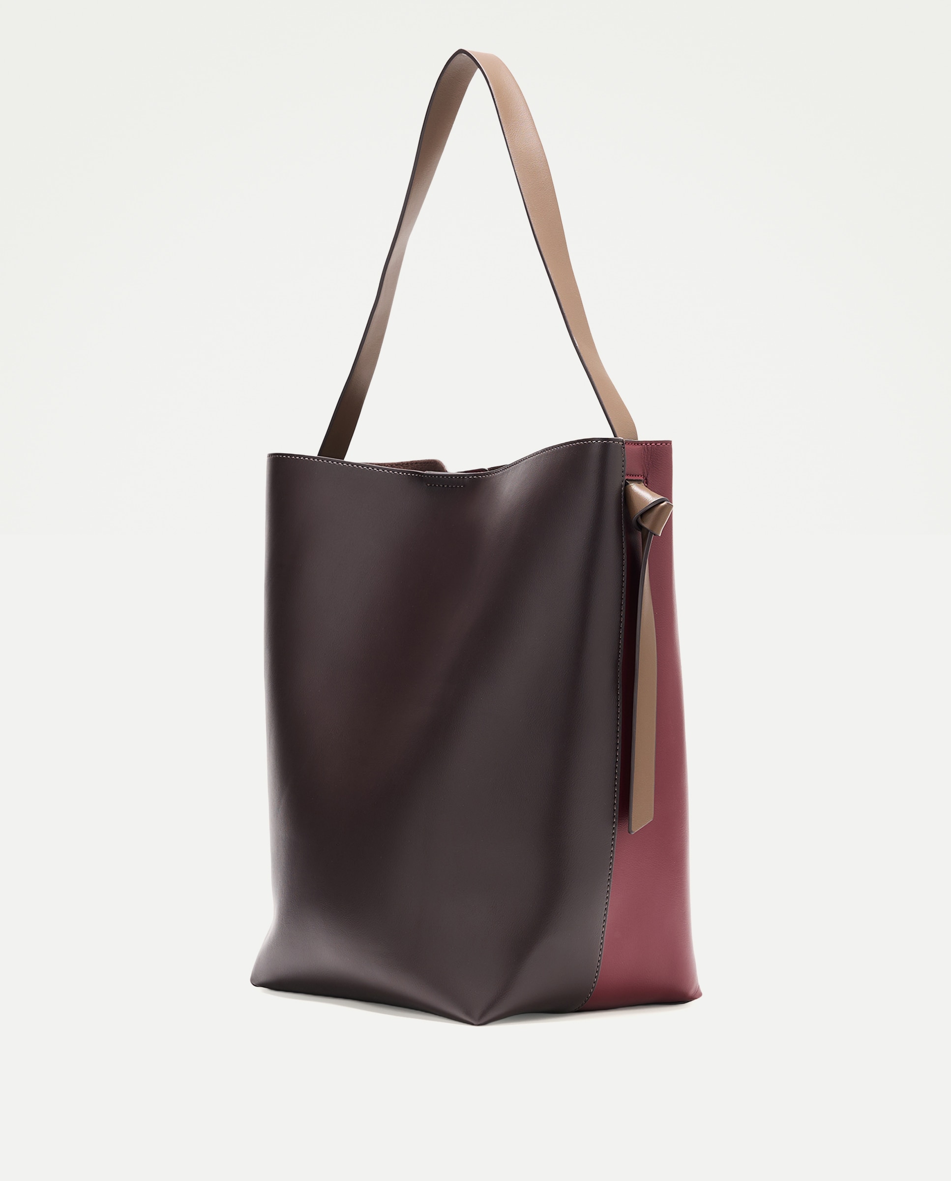 Bolso hobo tricolor - Jo & Mr. Joe - Burdeos Burdeos-2