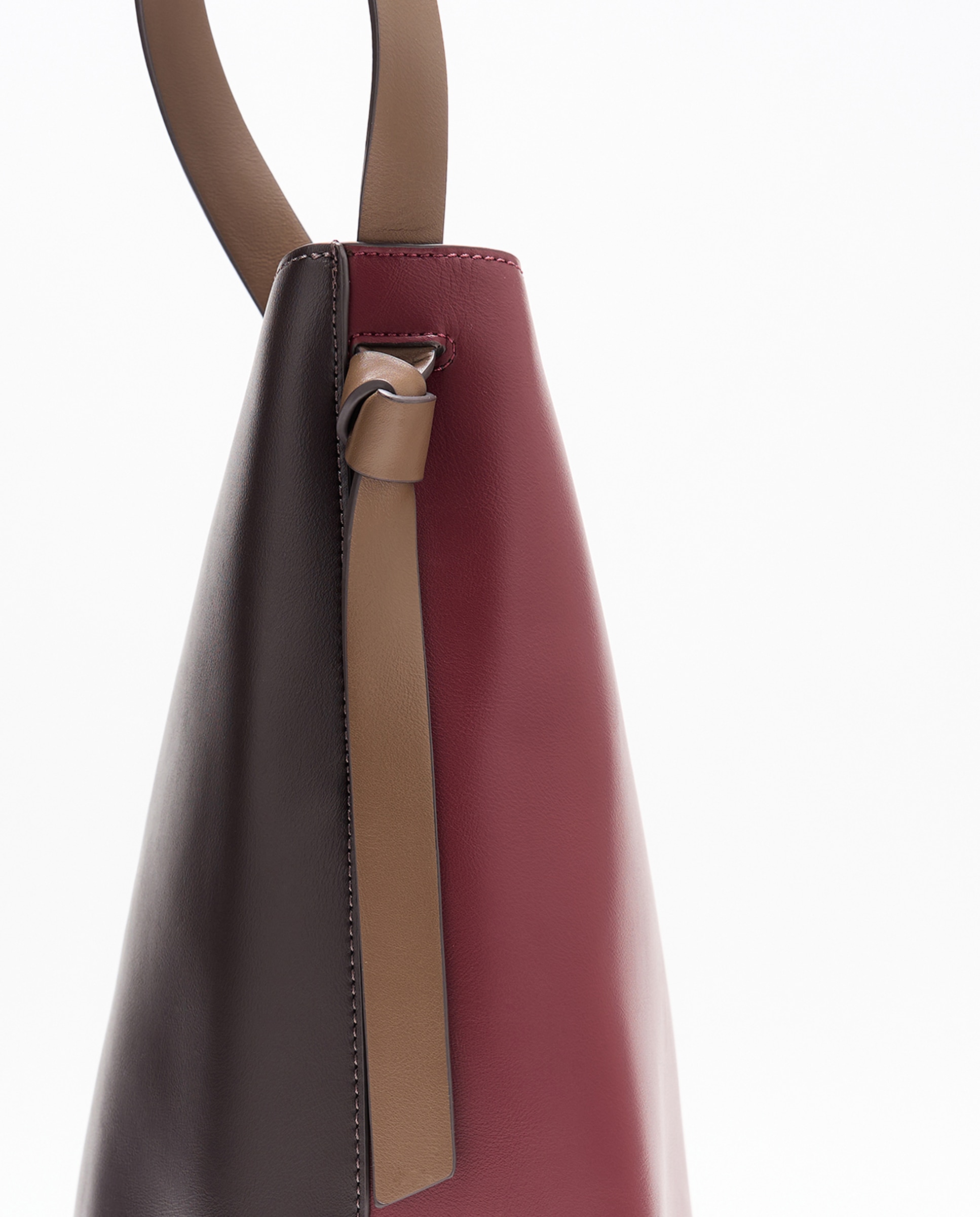 Bolso hobo tricolor - Jo & Mr. Joe - Burdeos Burdeos-5
