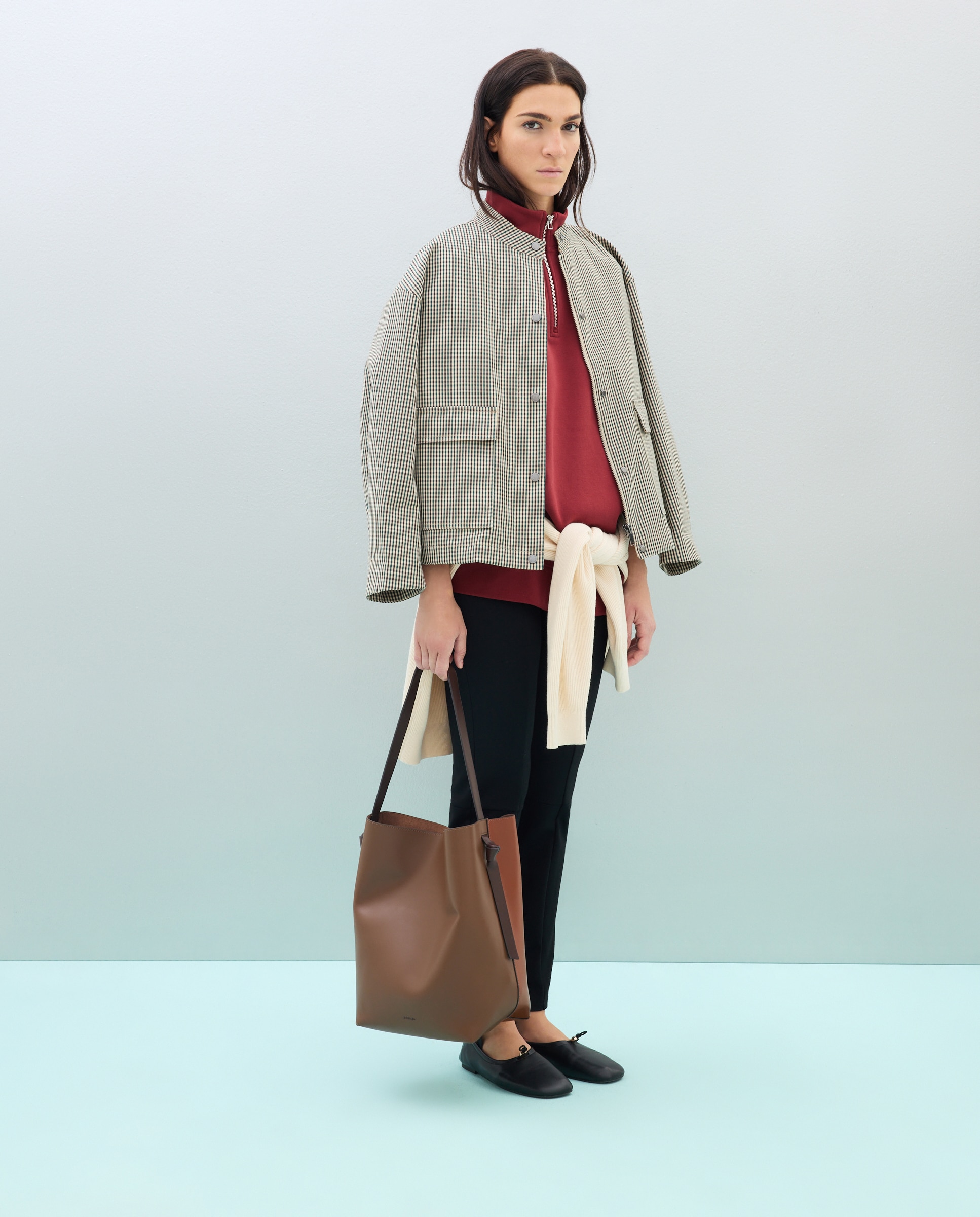Mala Hobo Tricolor Castanho-6