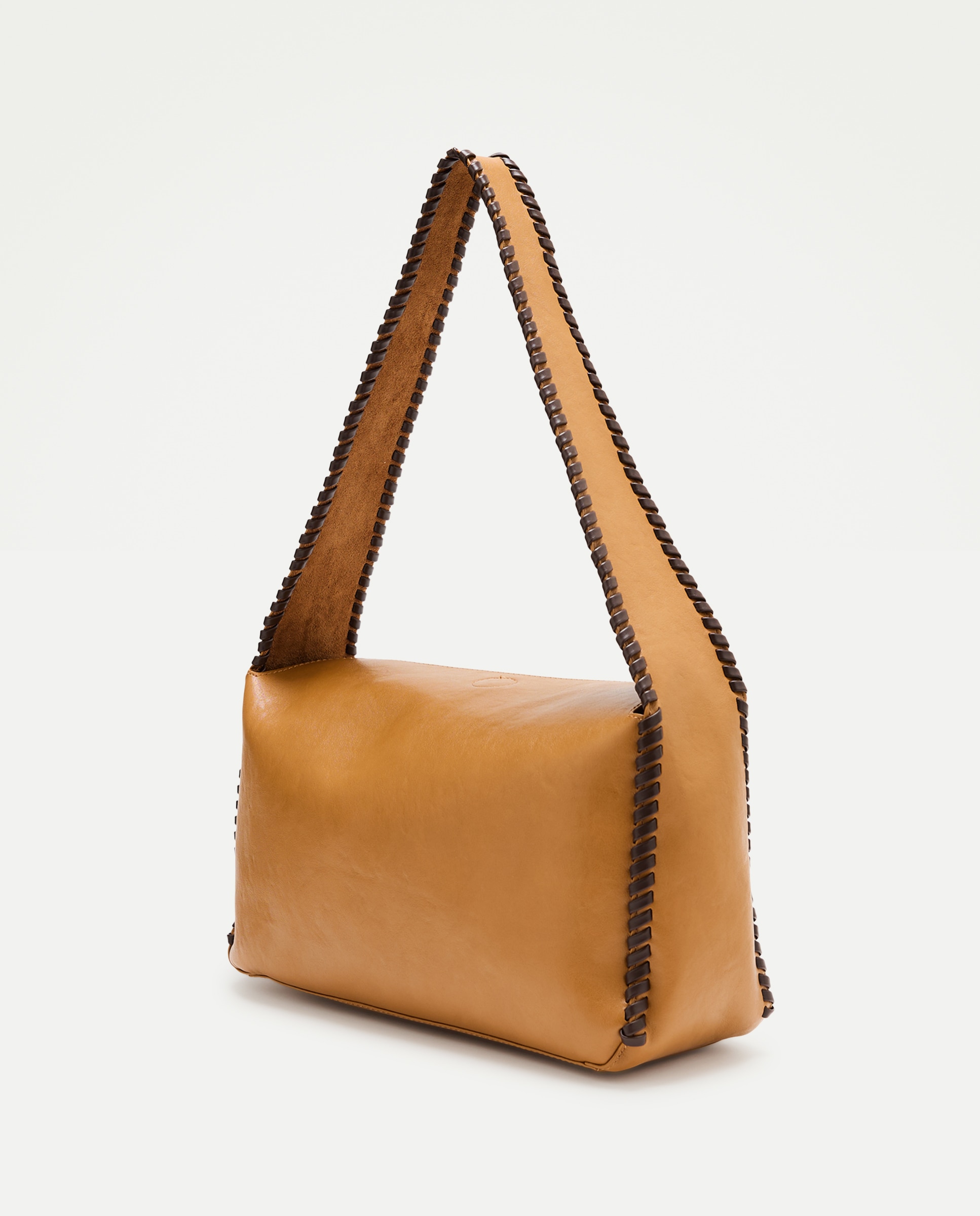 Imagen 2 de Bolso hobo con pespuntes - Jo & Mr. Joe - Mostaza Mostaza