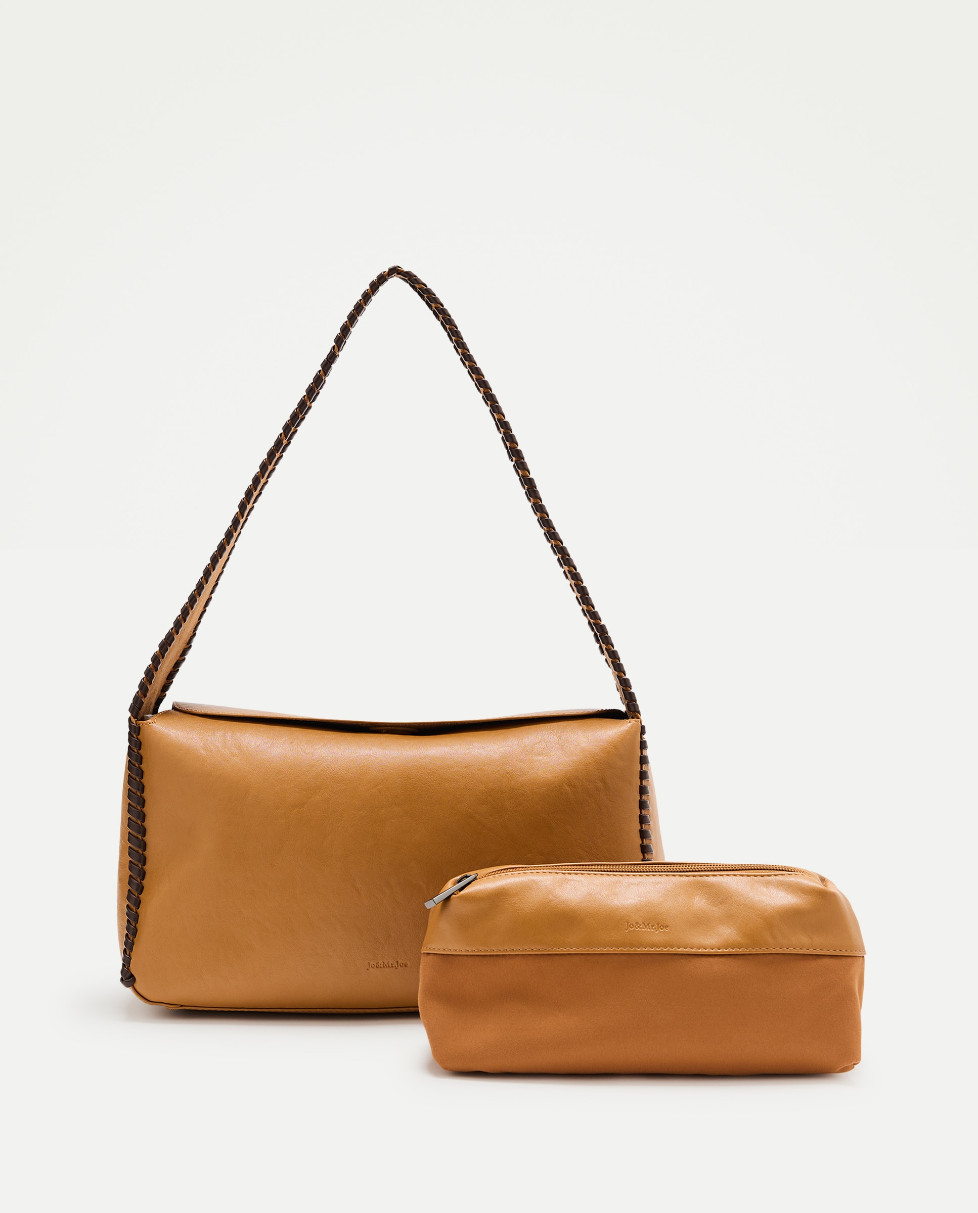 Imagen 3 de Bolso hobo con pespuntes - Jo & Mr. Joe - Mostaza Mostaza