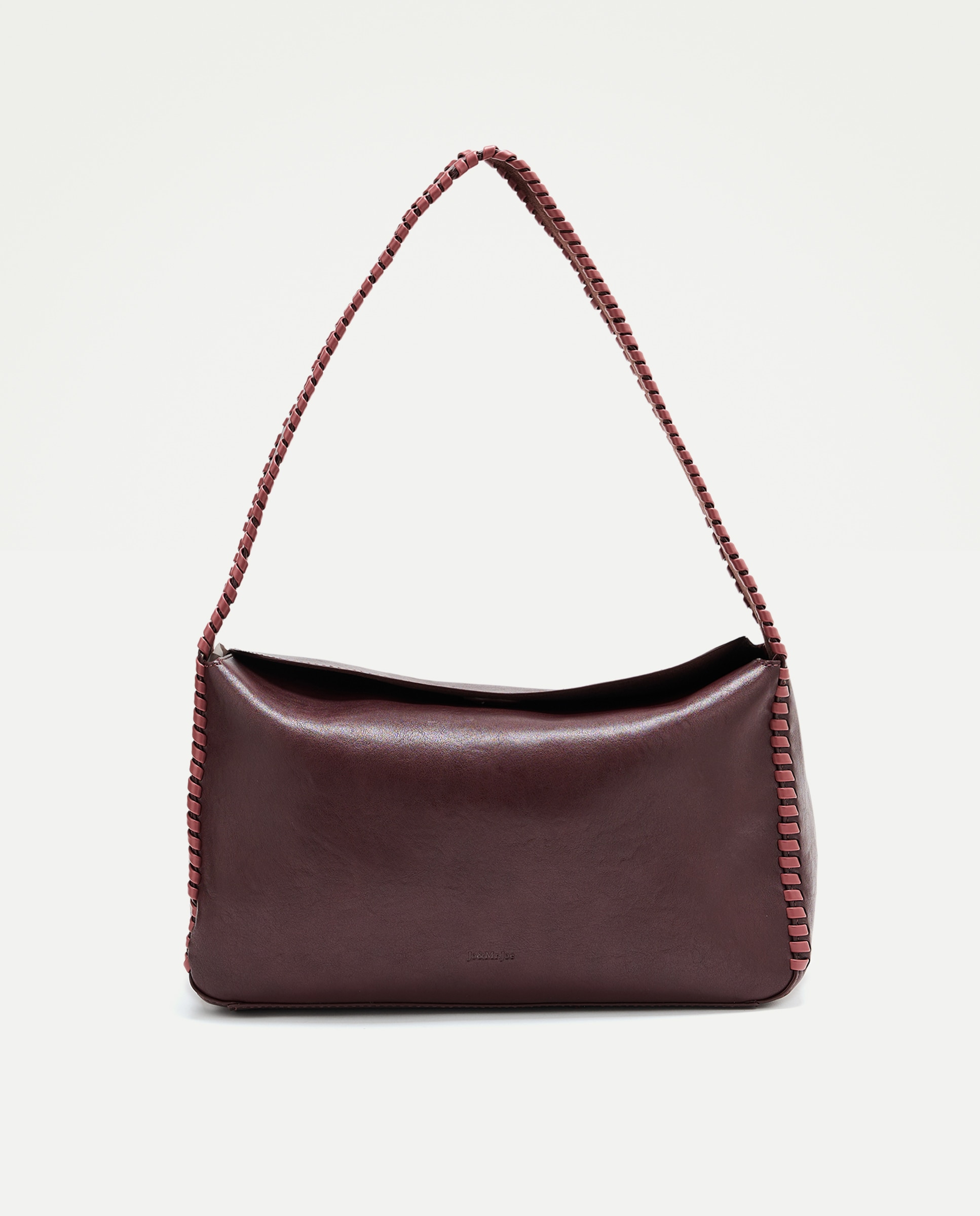 Imagen 1 de Bolso hobo con pespuntes - Jo & Mr. Joe - Burdeos Burdeos