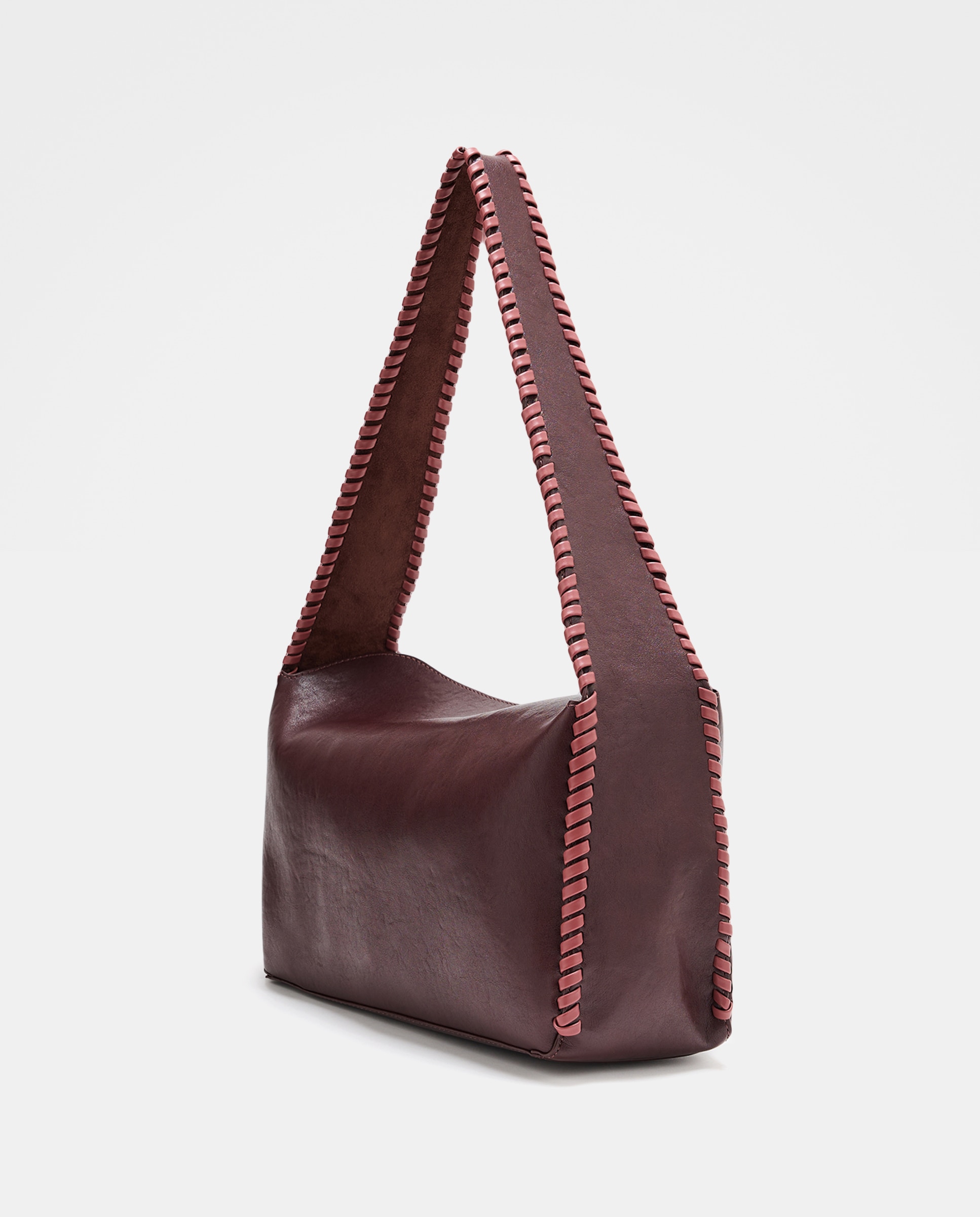 Imagen 2 de Bolso hobo con pespuntes - Jo & Mr. Joe - Burdeos Burdeos