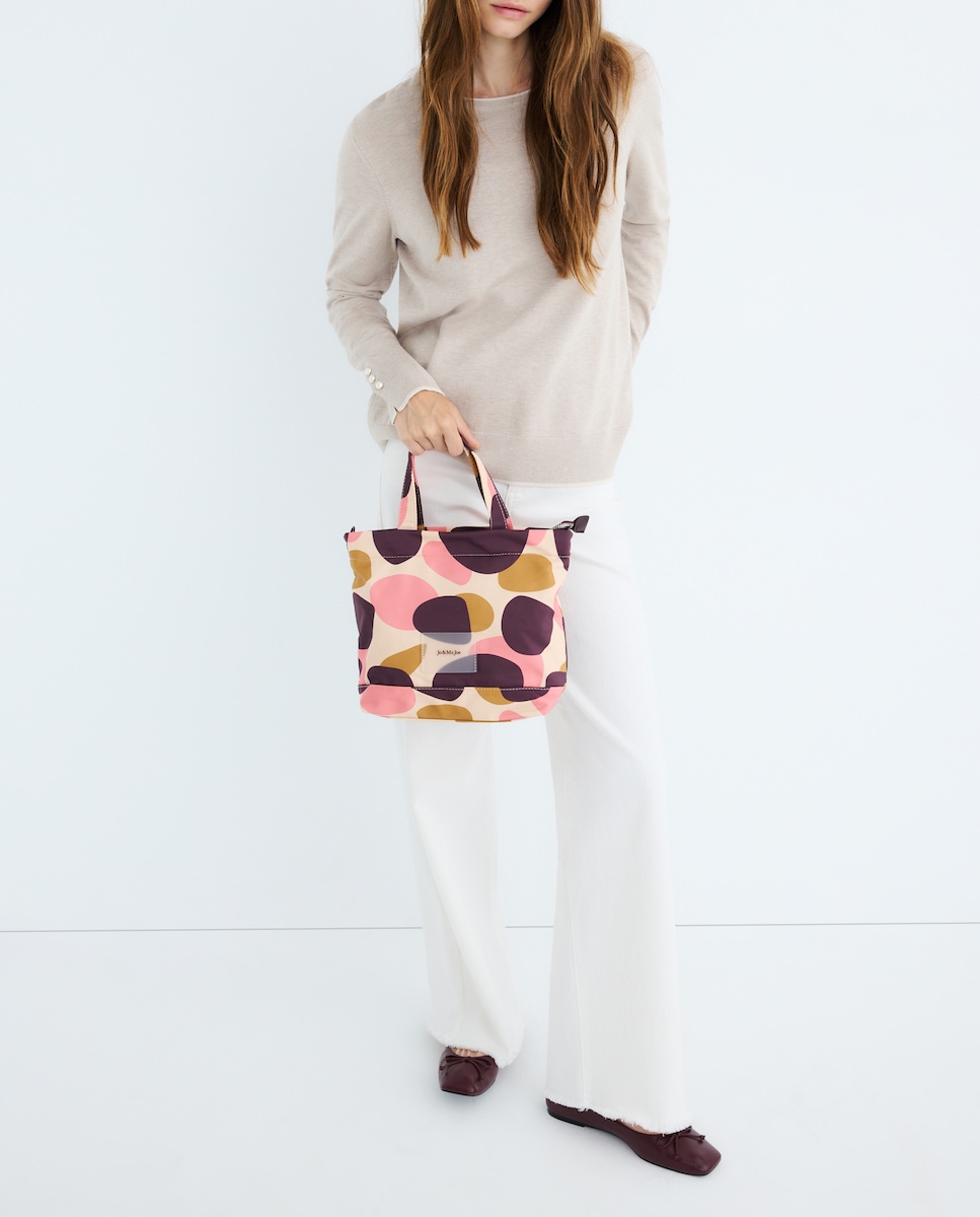 Mala de Mão Estampada Rosa-4