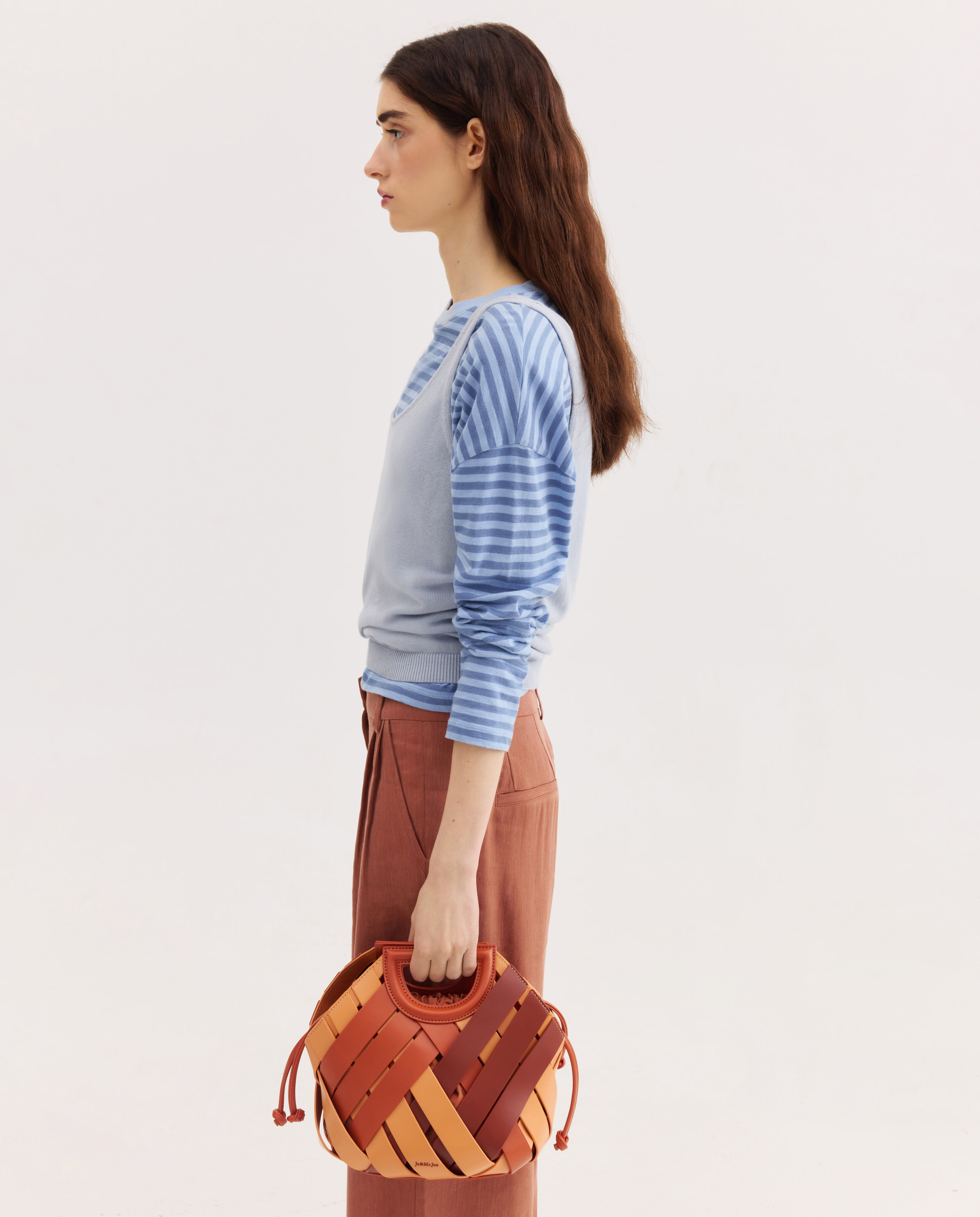 Mala de Mão Entrançado 660 Laranja-6