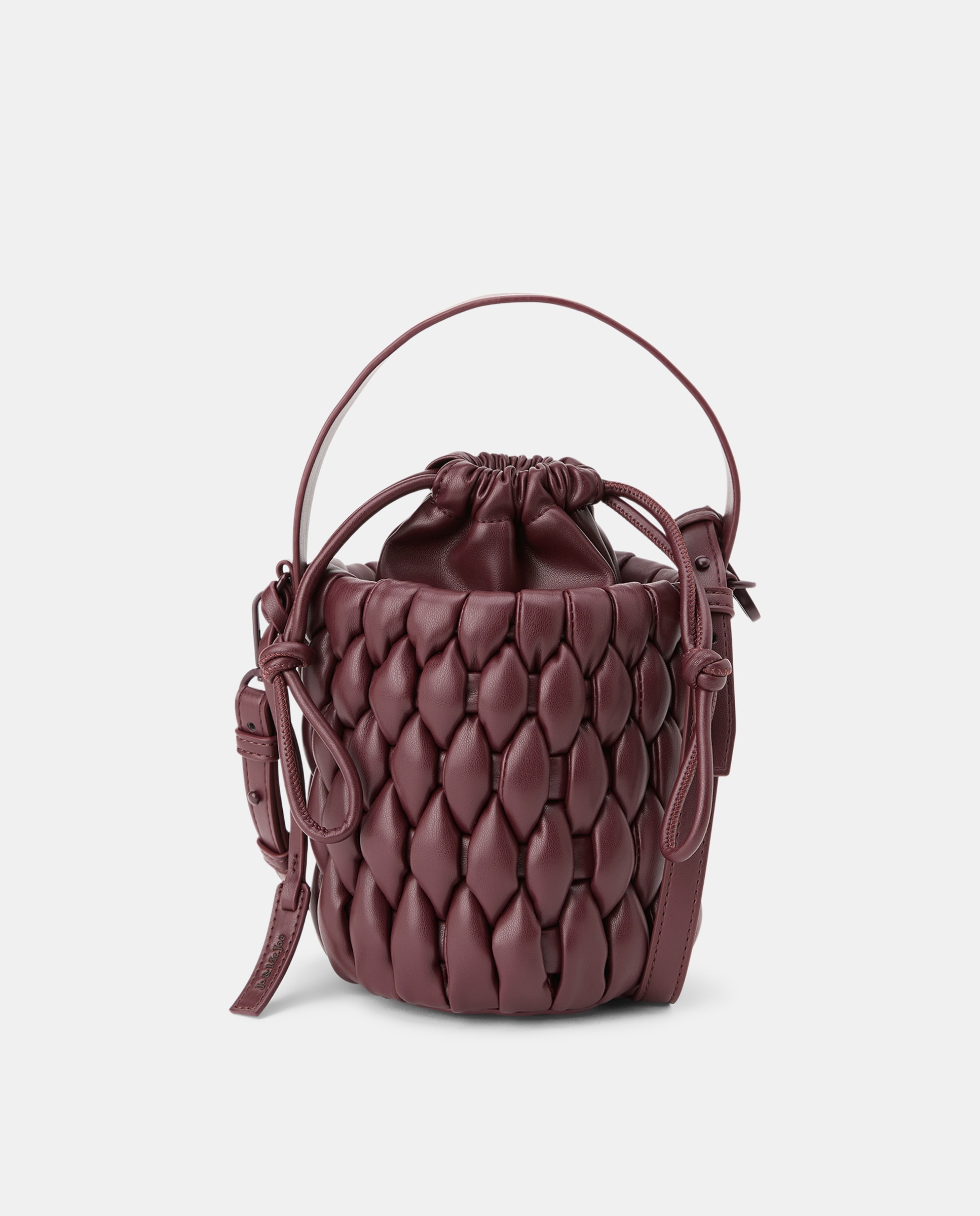 Mala Bucket Entrançada Bordeaux-1