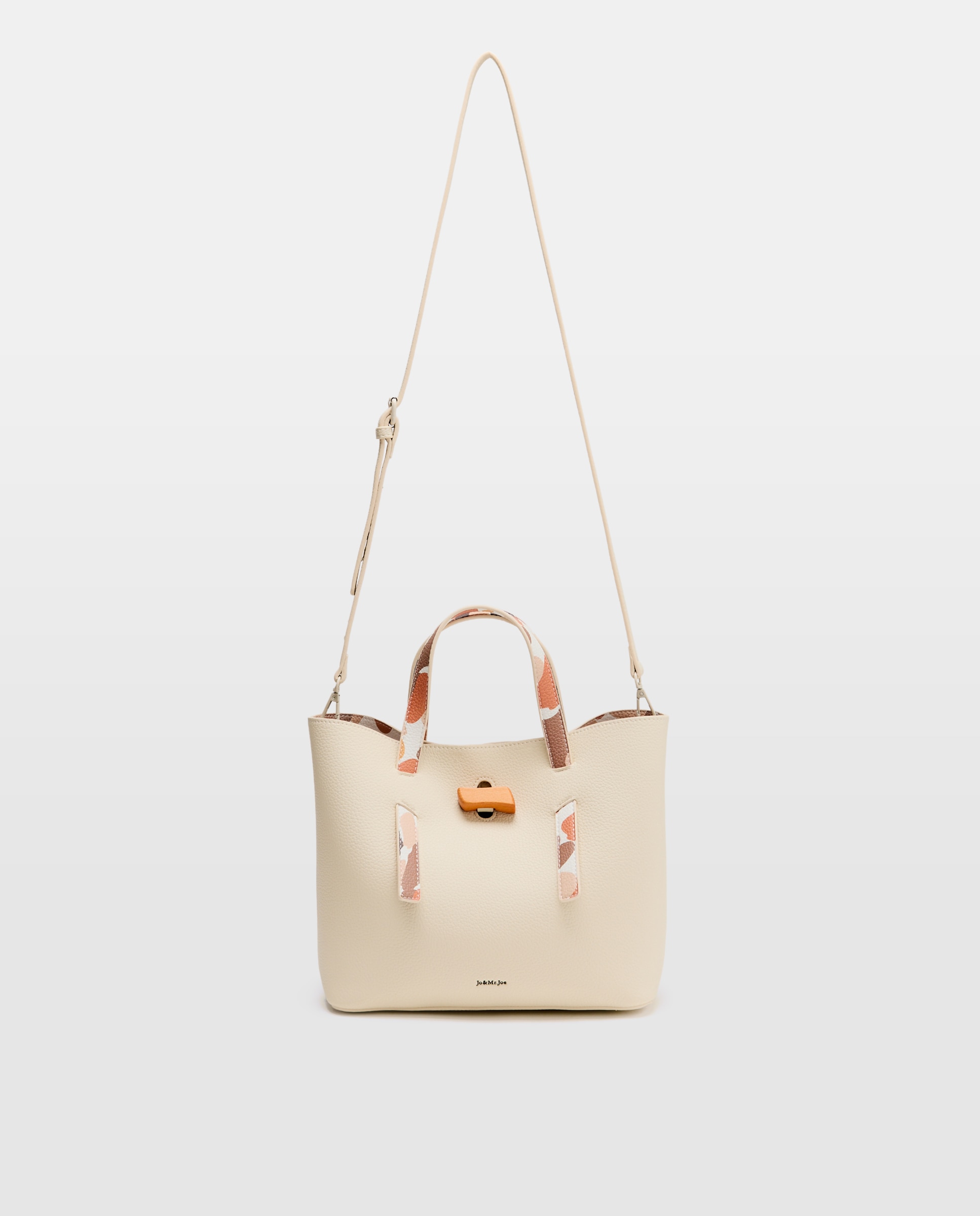 Bolso de mano con asa estampada - Jo & Mr. Joe - 120 Crudo 120 Crudo-1